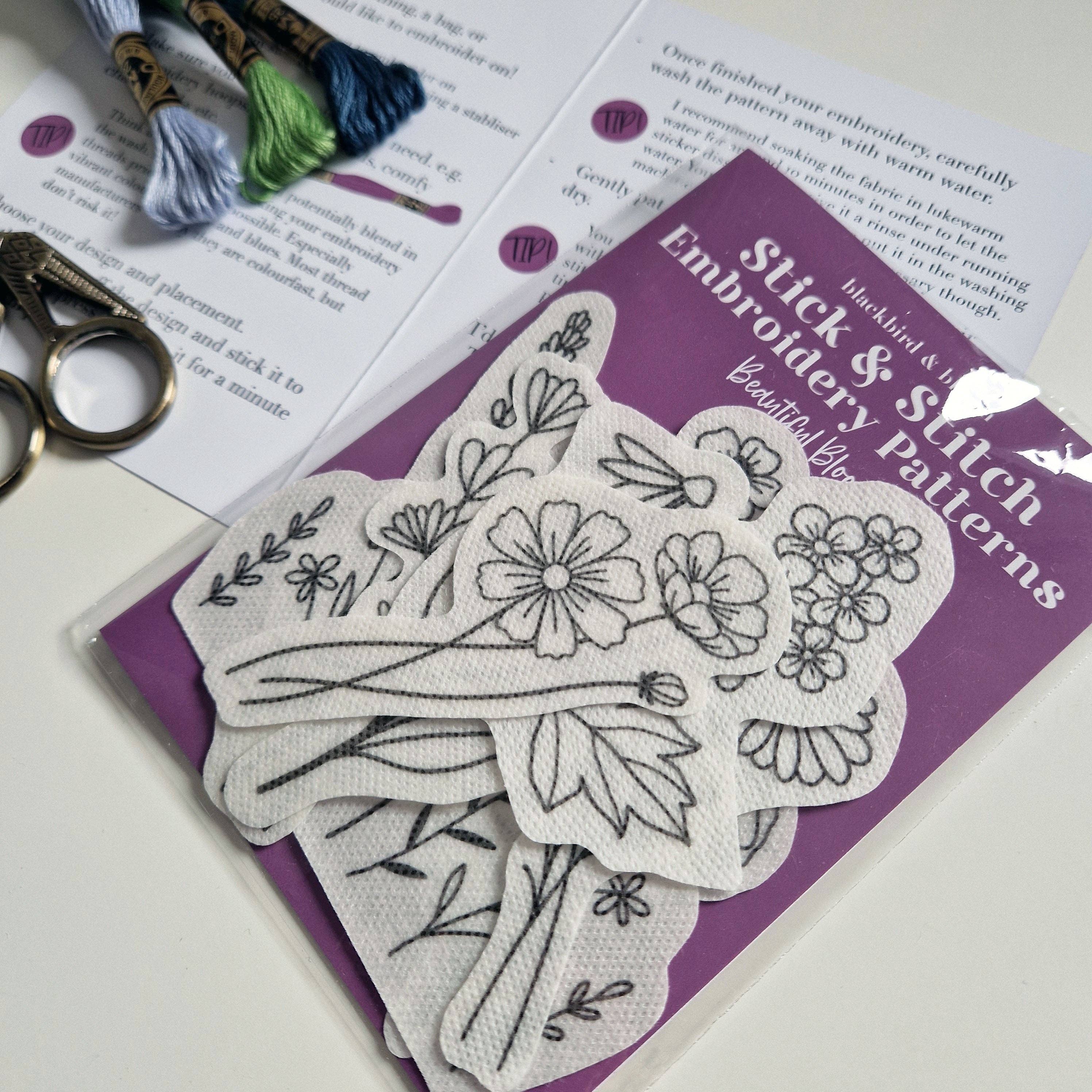 Blackbird & Bloom - Beautiful Blooms Stick & Stitch Embroidery Patterns