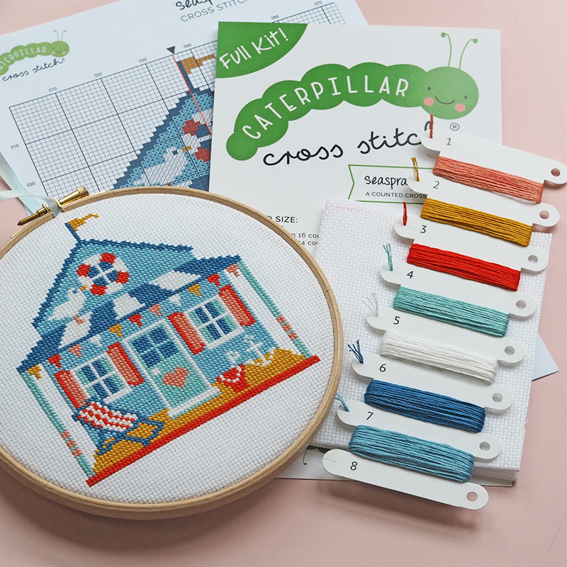Caterpillar Cross Stitch Seaspray Cottage Cross Stitch Kit