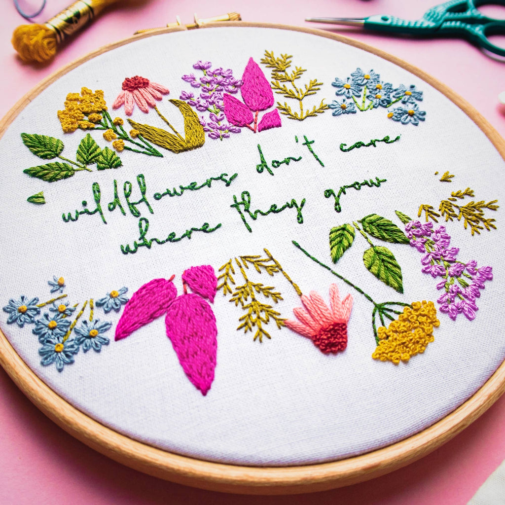 Pixels & Purls Wildflowers Embroidery Kit