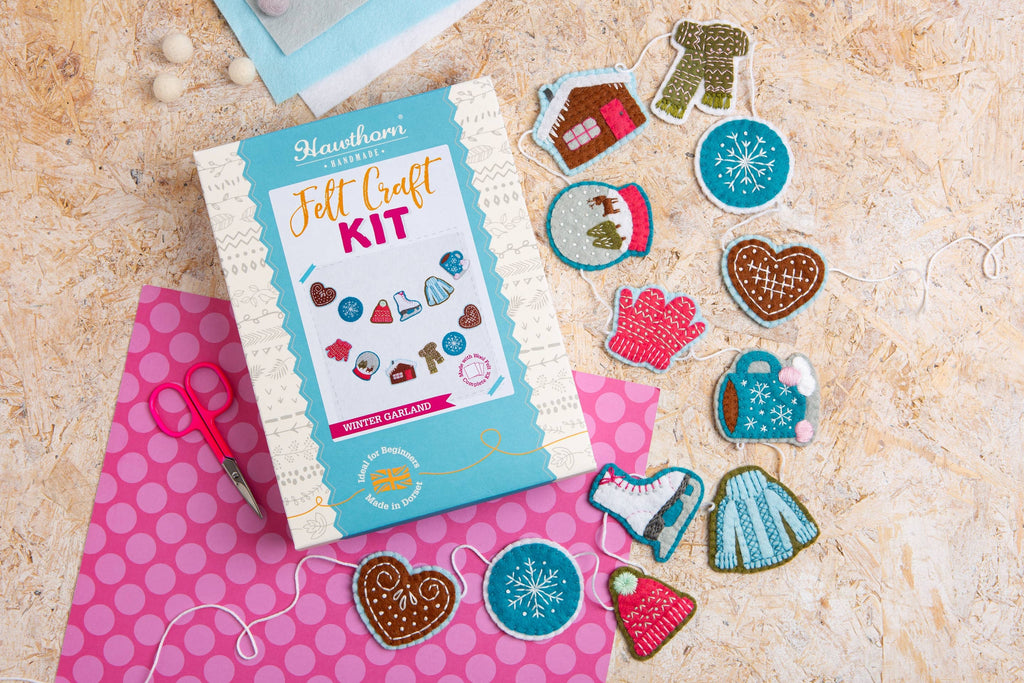 Hawthorn Handmade Winter Garland Felt Craft Kit | Christmas Craft Kit