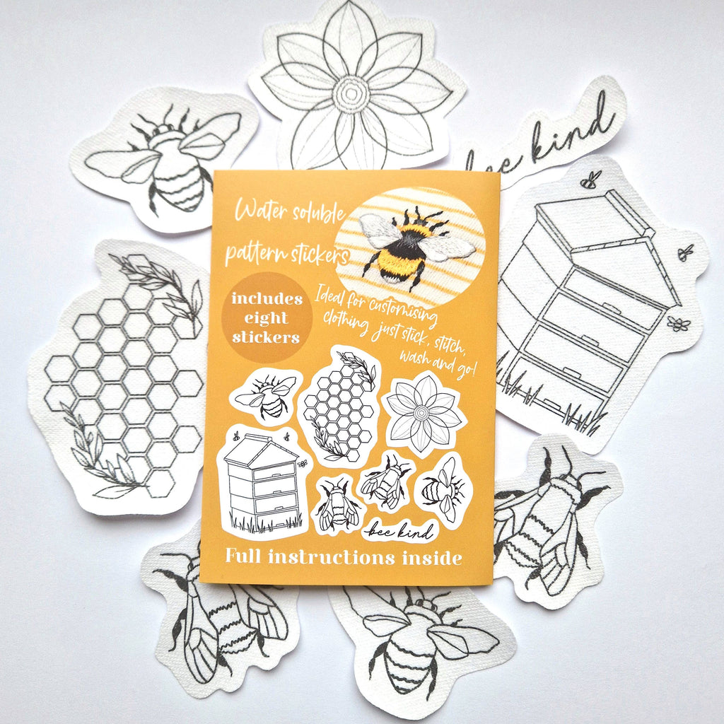 Blackbird & Bloom - Sweet Honeybee Stick & Stitch Embroidery Patterns