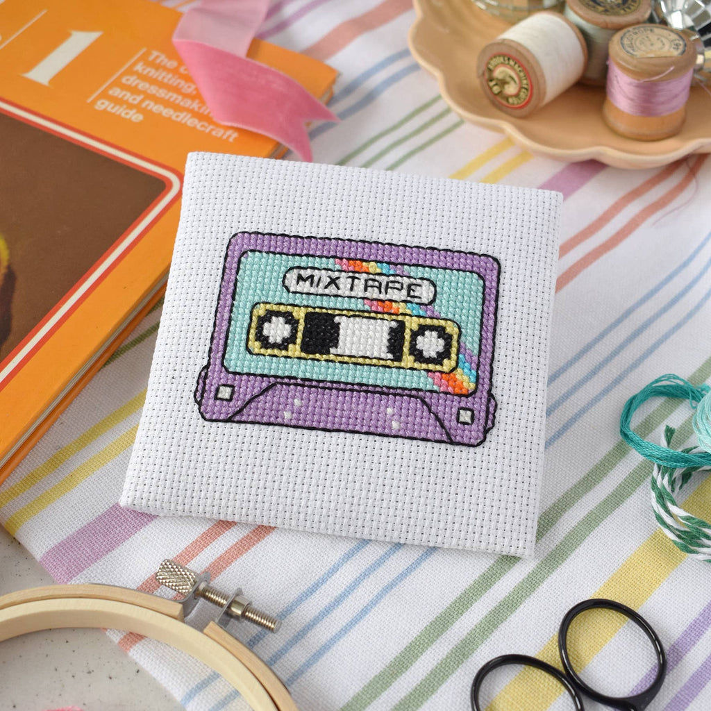 The Make Arcade 'Mixtape' Mini Cross Stitch Kit