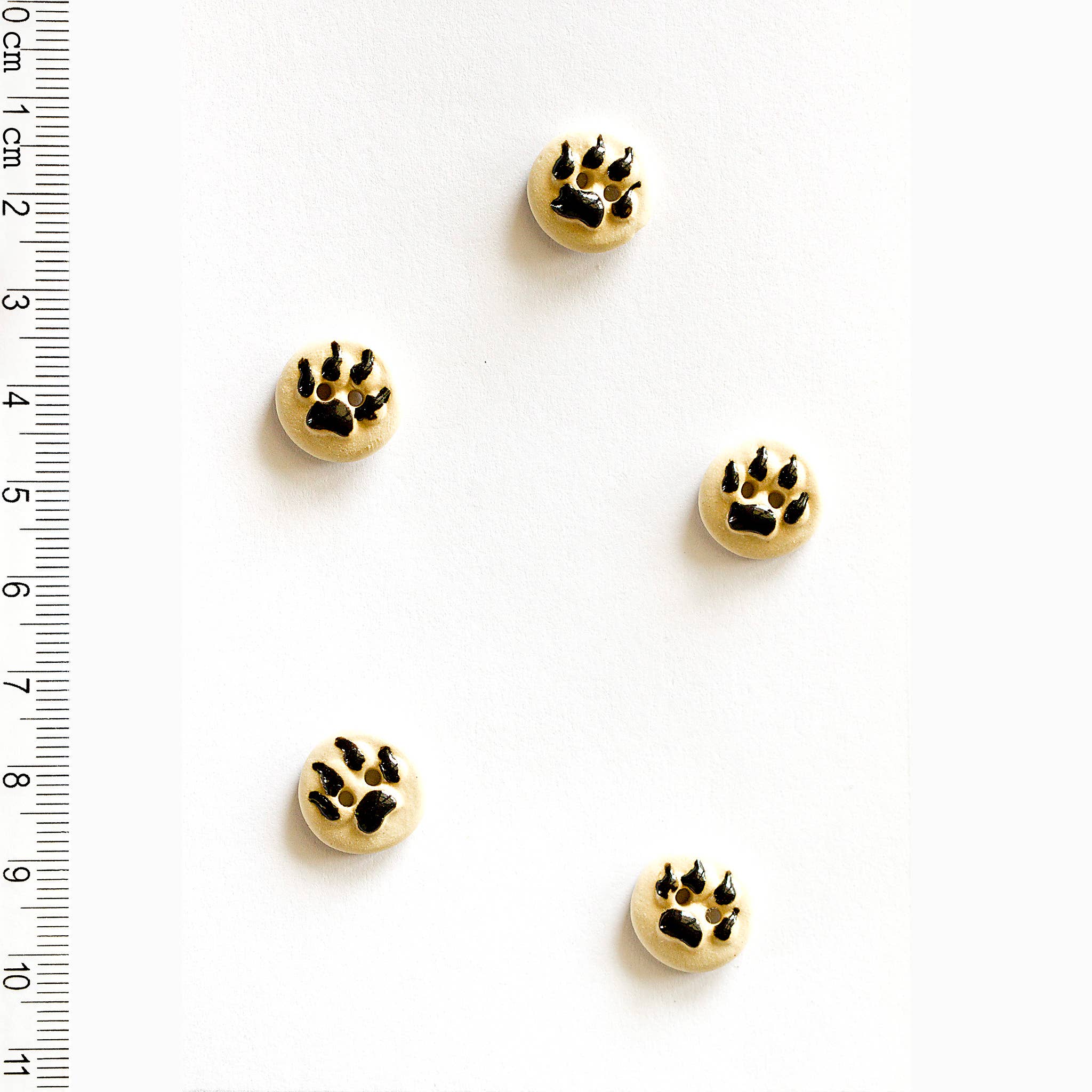 Handmade Paw Print Buttons