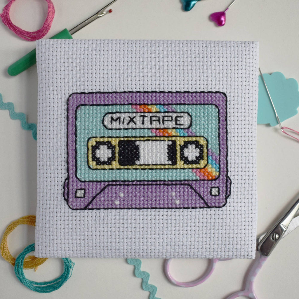 The Make Arcade 'Mixtape' Mini Cross Stitch Kit