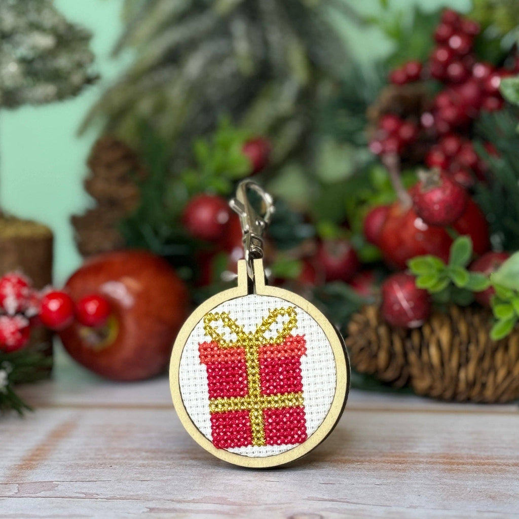 The Crafty Kit Company Present Mini Matchbox Christmas Cross Stitch Kit