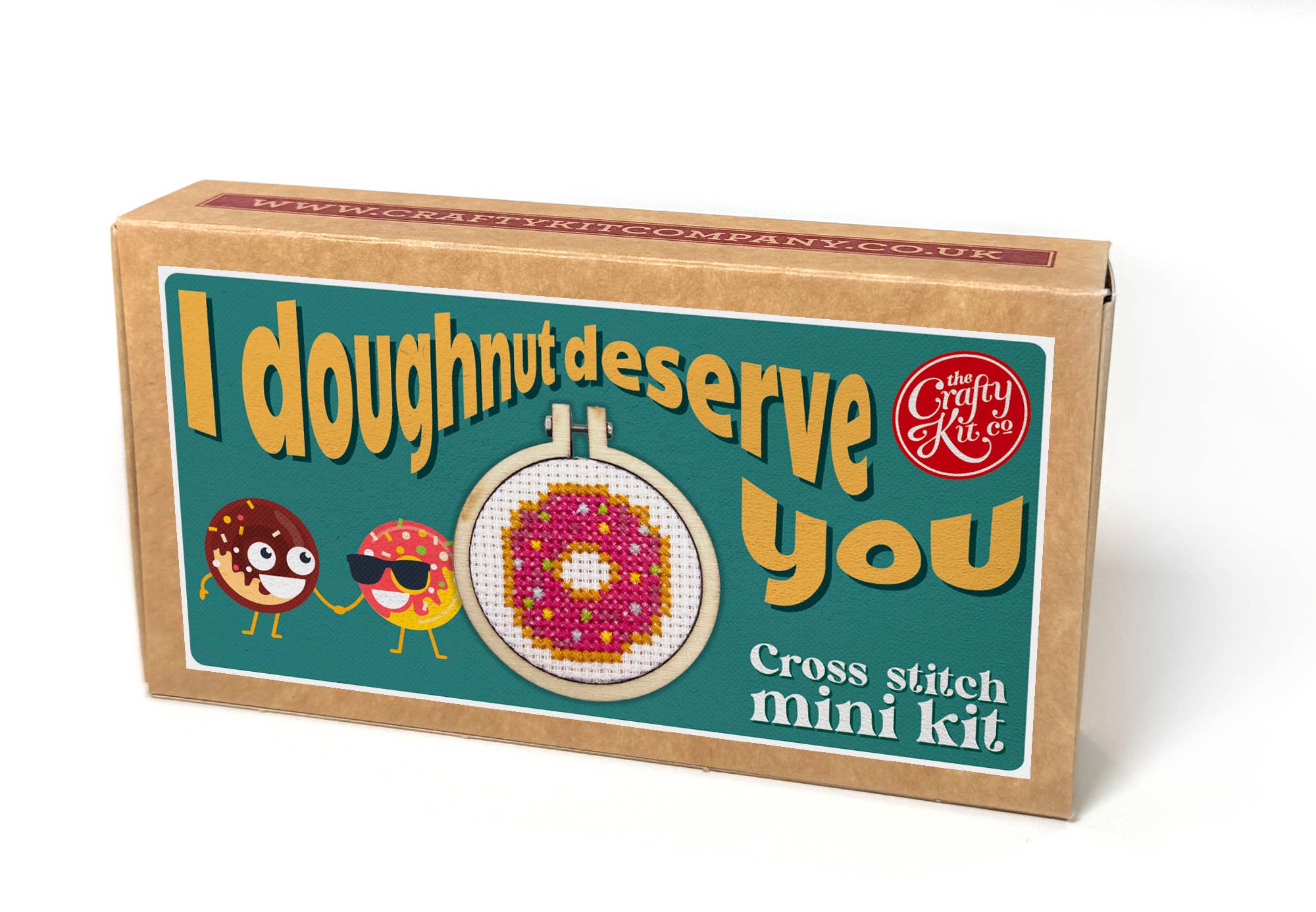 The Crafty Kit Company 'I Doughnut Deserve You' Mini Matchbox Cross Stitch Kit