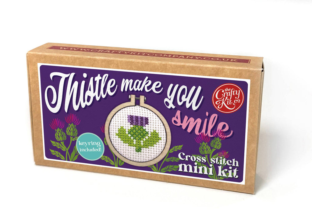 The Crafty Kit Company 'Thistle Make You Smile' Mini Matchbox Cross Stitch Kit