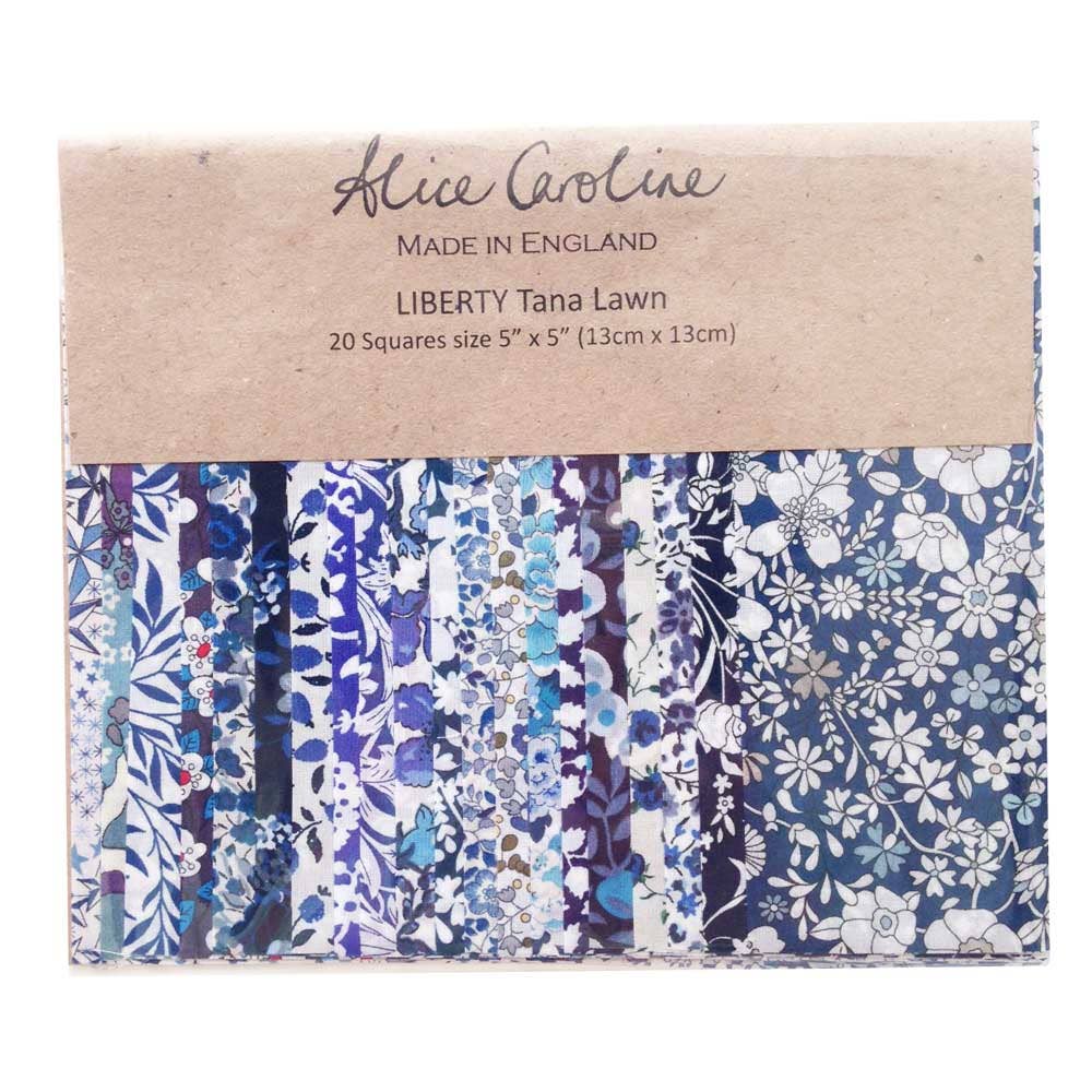Alice Caroline - 20 Pcs Liberty Tana Lawn Mixed Colours 5″ Charm Squares