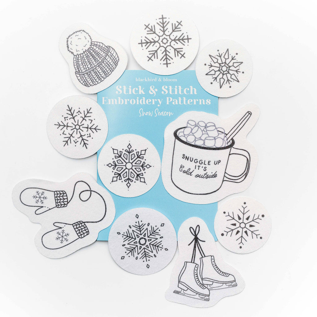 Blackbird & Bloom - Snow Season Stick & Stitch Embroidery Patterns