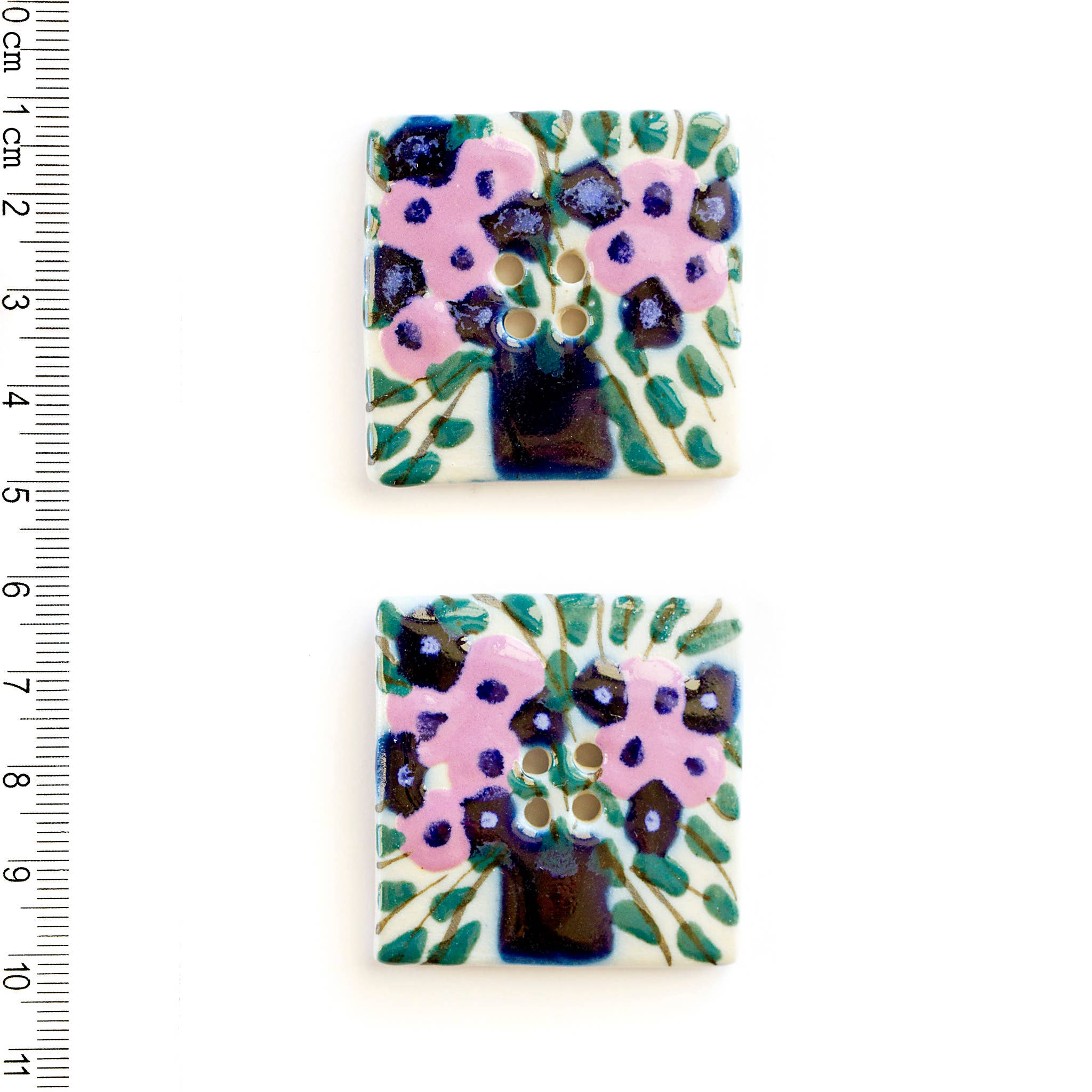 Handmade Square Bouquet Buttons