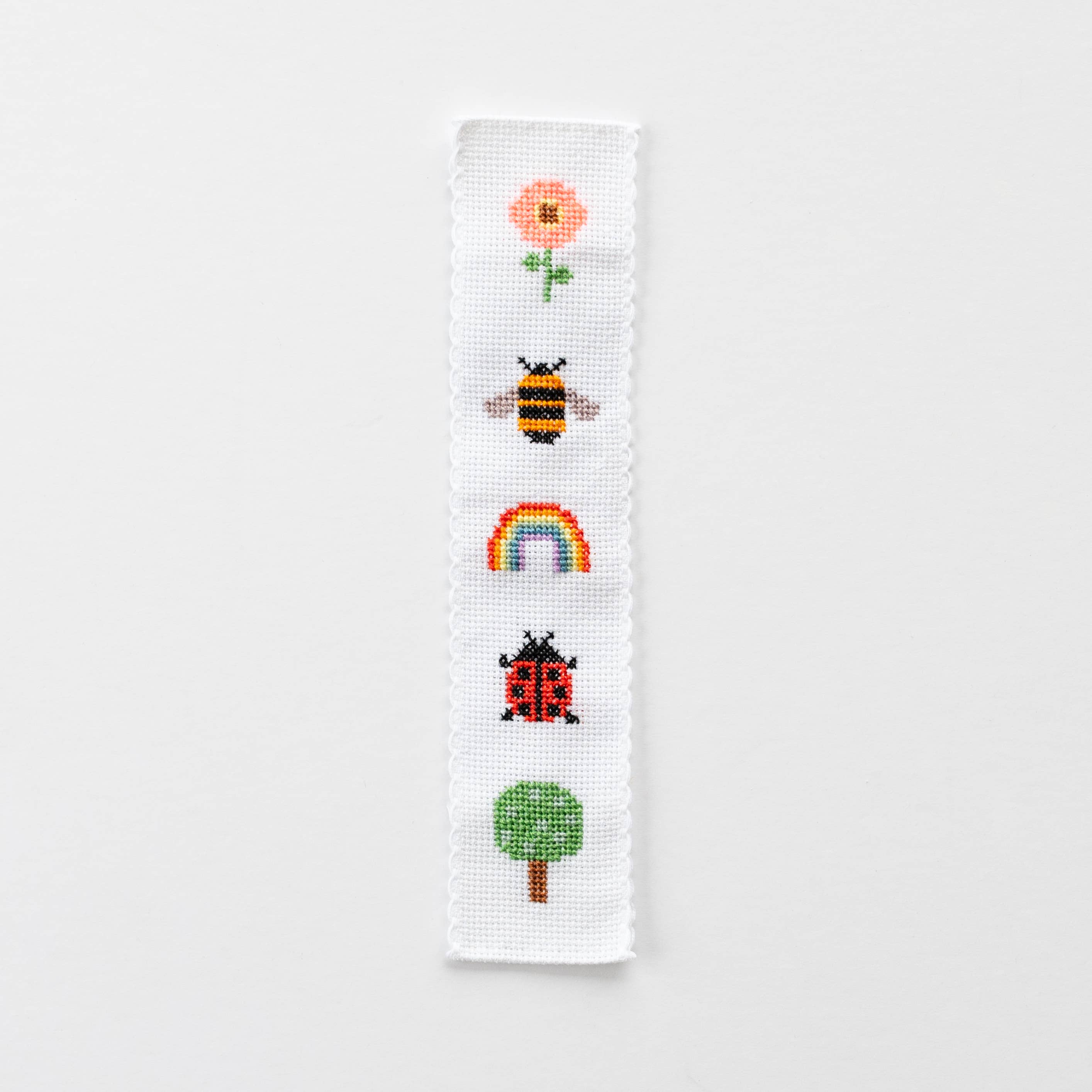 Cotton Clara Nature Rainbow Cross Stitch Bookmark Kit