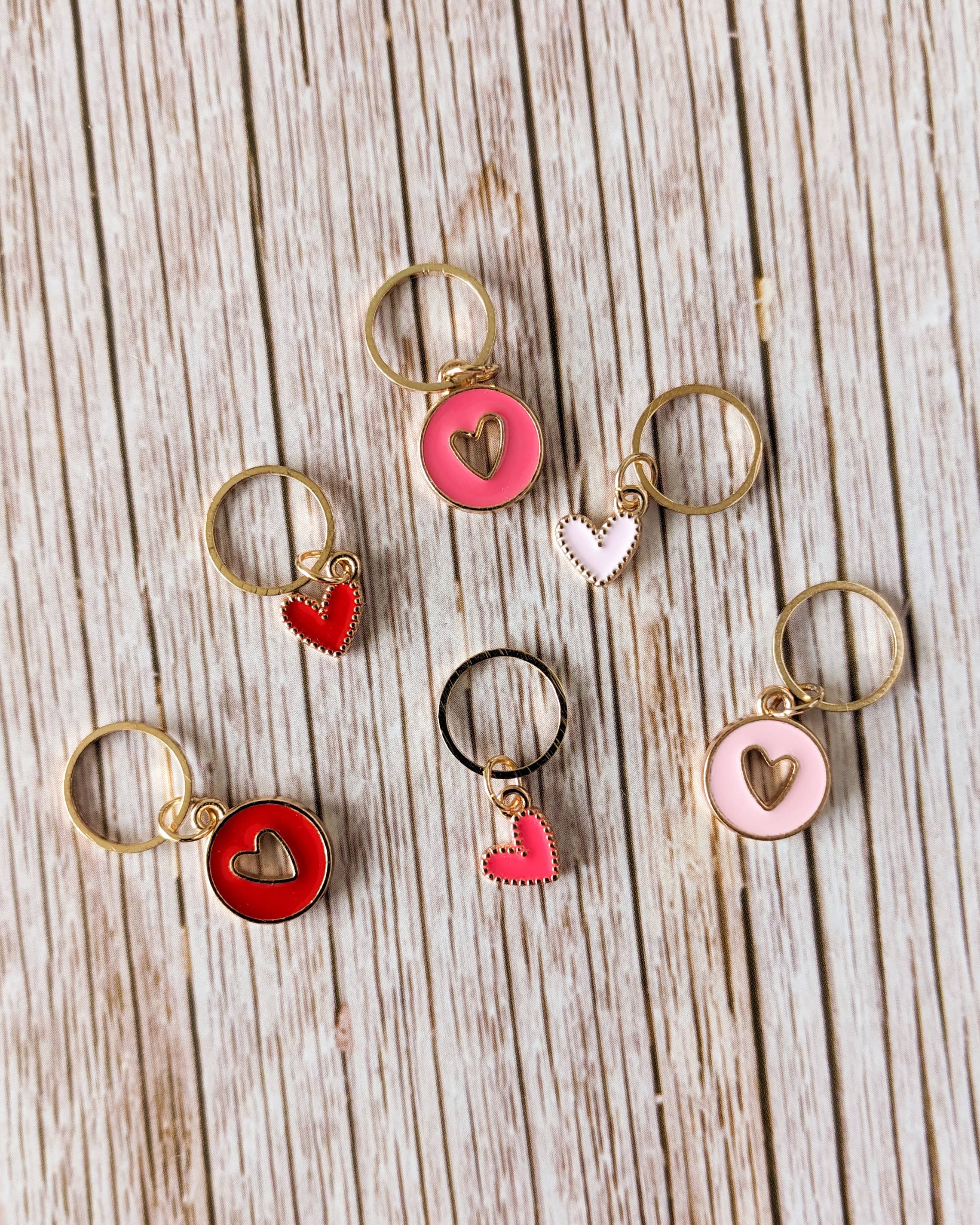 Hello Kim Stitch Markers - Little hearts