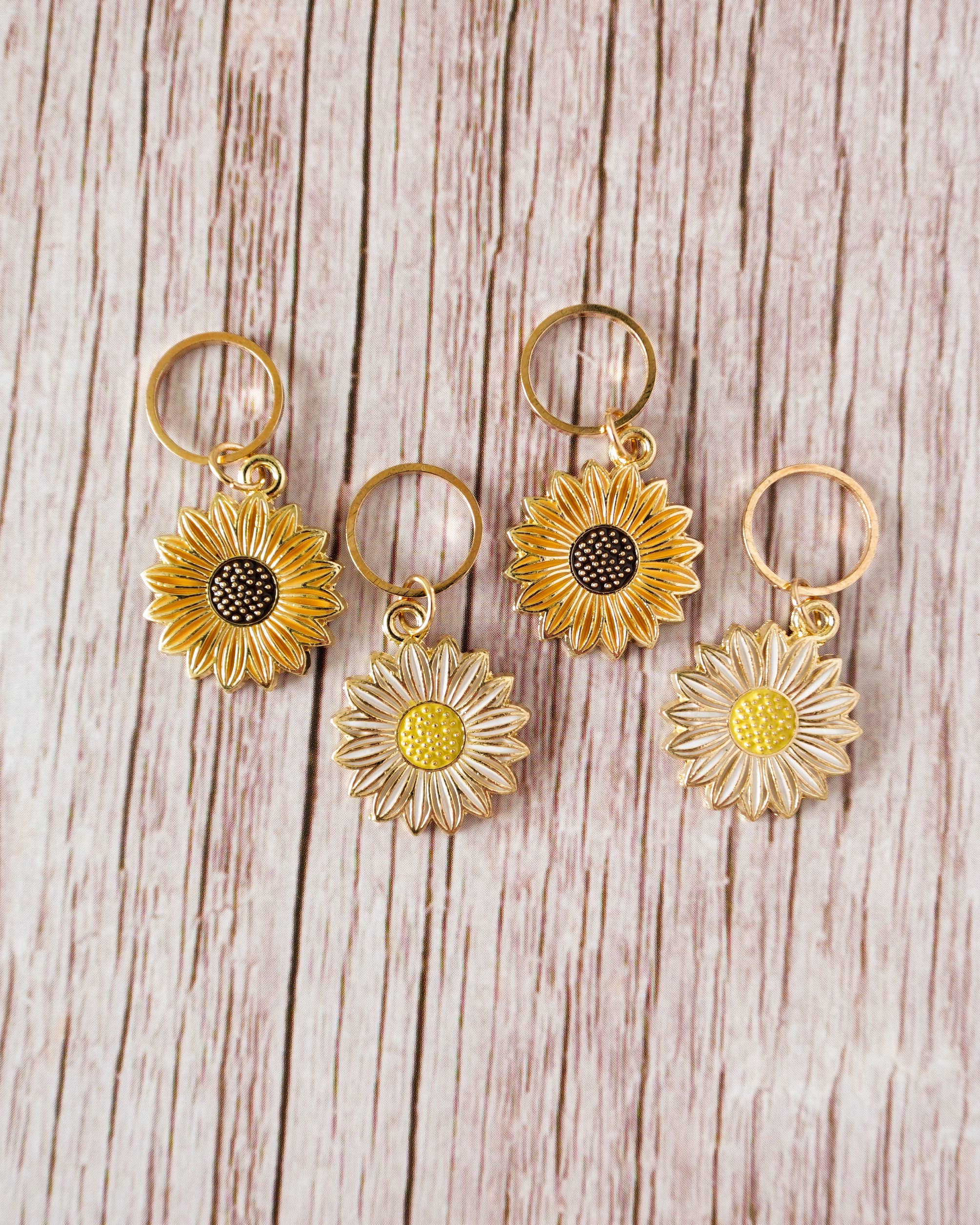 Hello Kim Stitch Markers - Sunflowers