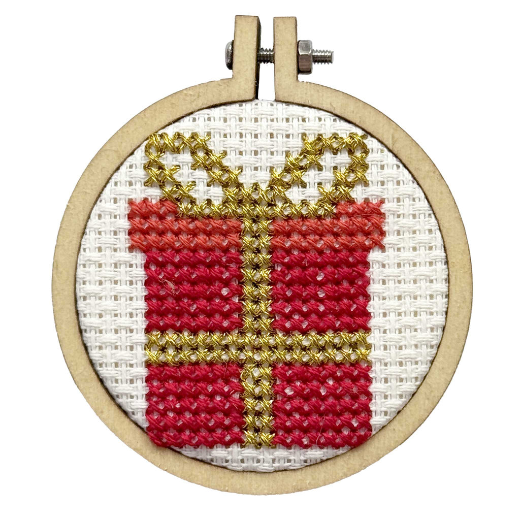 The Crafty Kit Company Present Mini Matchbox Christmas Cross Stitch Kit