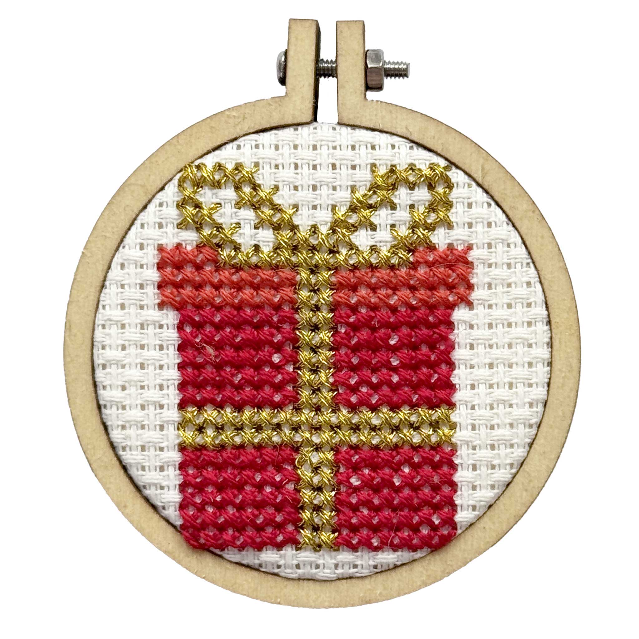 The Crafty Kit Company Present Mini Matchbox Christmas Cross Stitch Kit