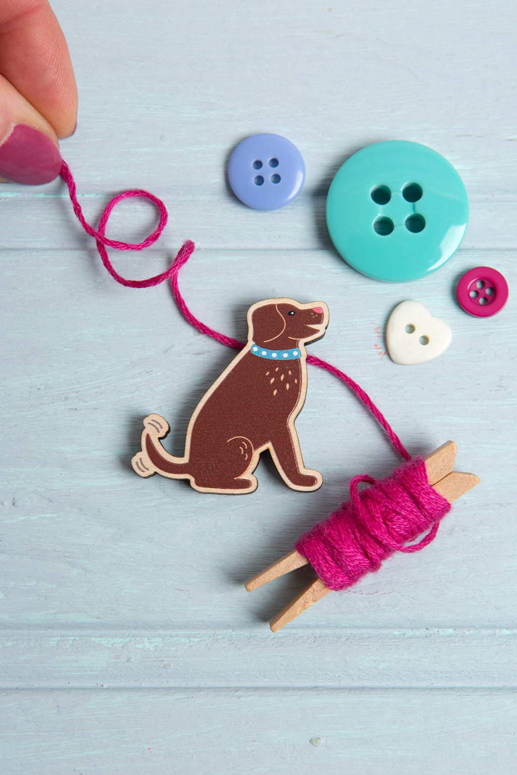 Hawthorn Handmade Dog Needle Minder | Gift for Crafters