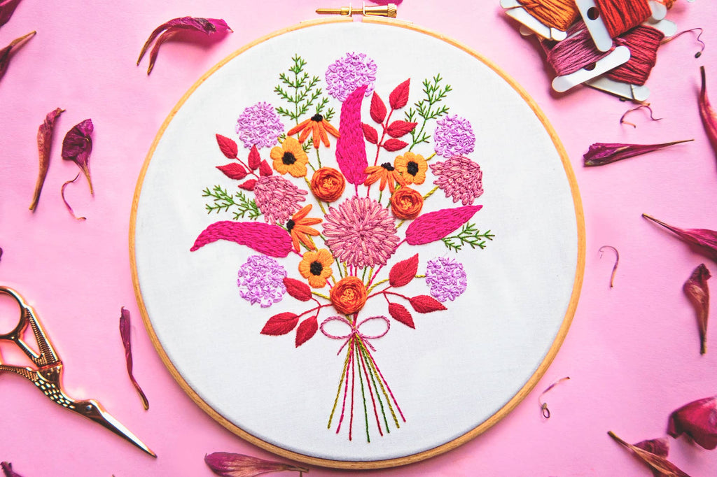 Pixels & Purls Autumn Bouquet Embroidery Kit