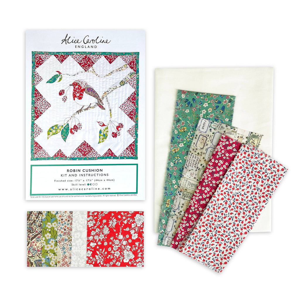 Alice Caroline - Liberty Tana Lawn® Fabric Robin Cushion Kit | Christmas