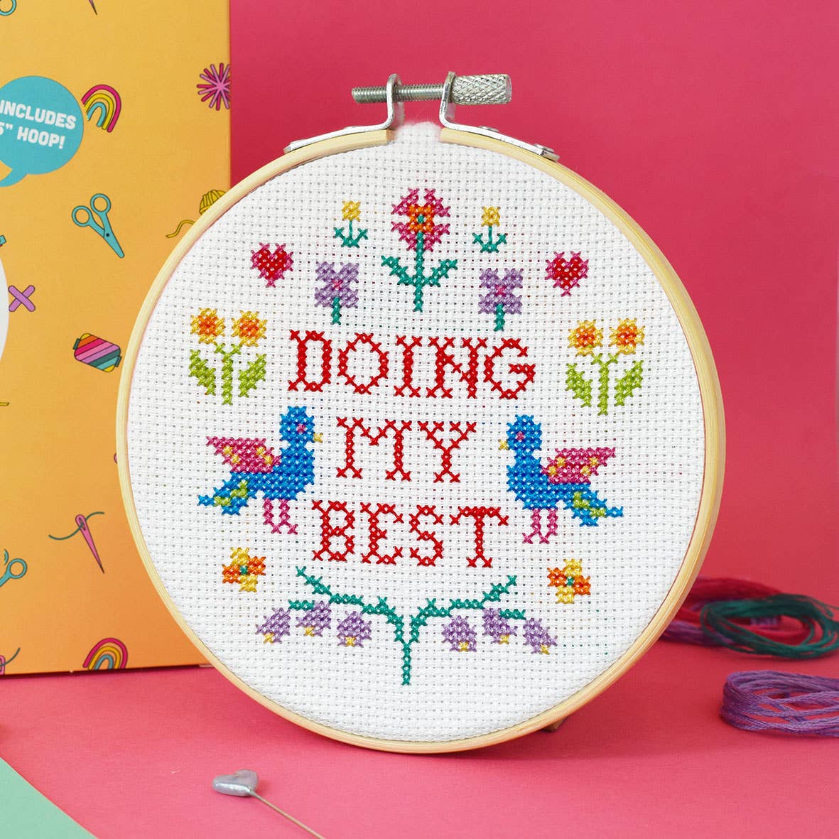The Make Arcade 'Doing my Best' Large cross stitch