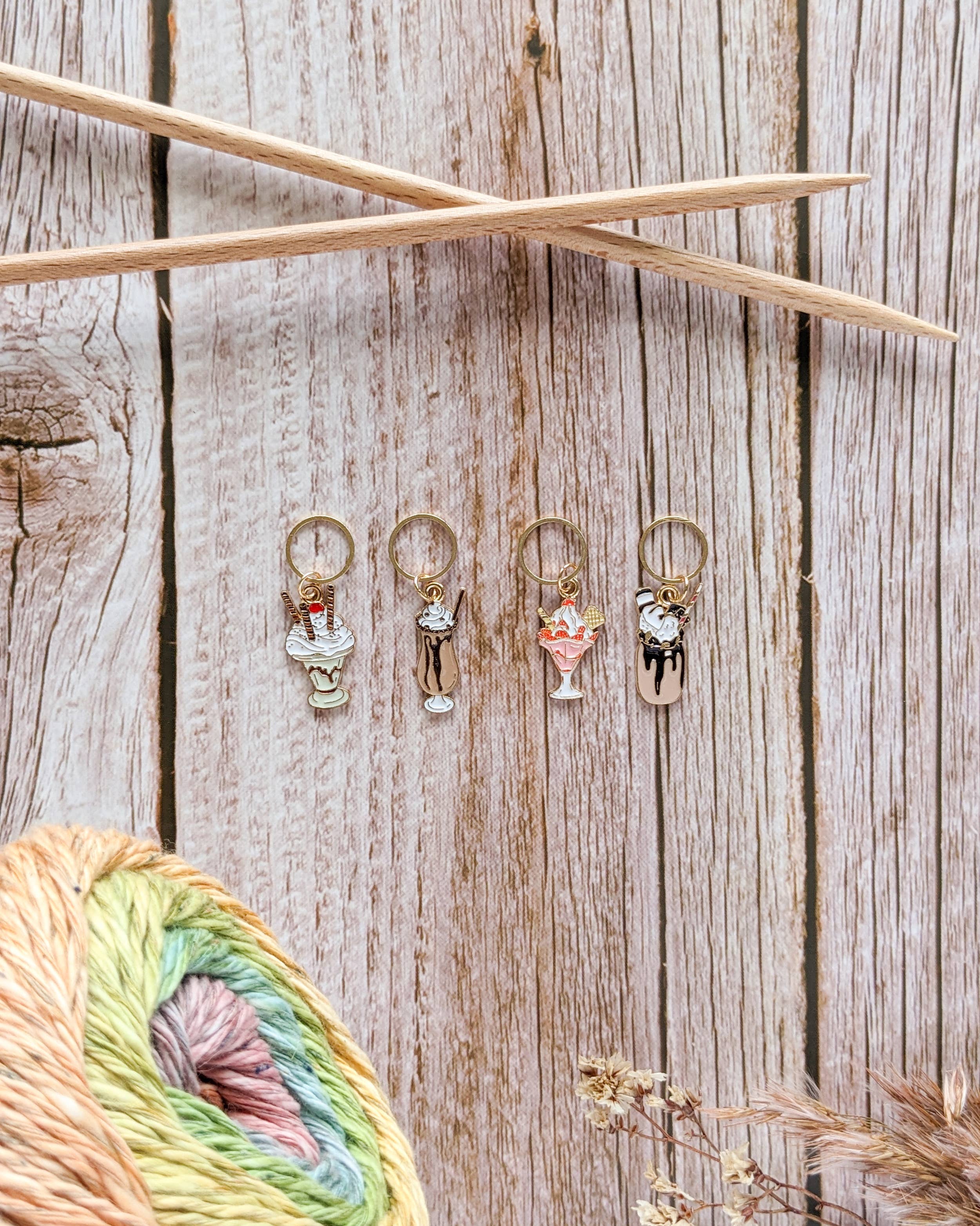 Hello Kim Stitch Markers - Ice cream sundaes