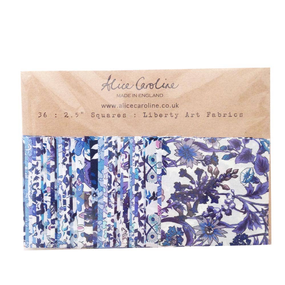 Alice Caroline - 36 Pcs Liberty Tana Lawn Mixed Colours 2.5″ Charm Squares