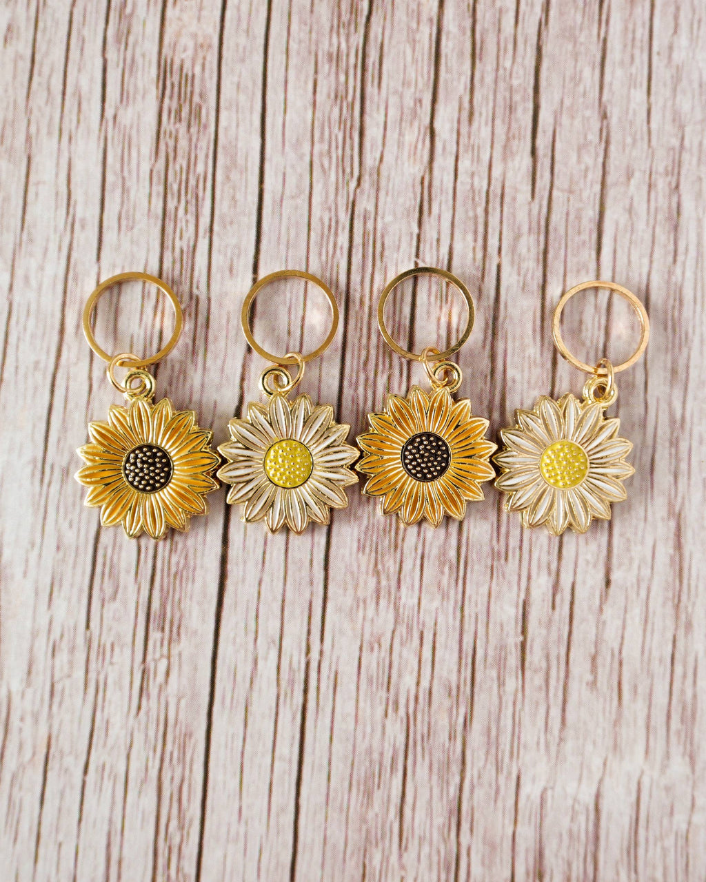 Hello Kim Stitch Markers - Sunflowers