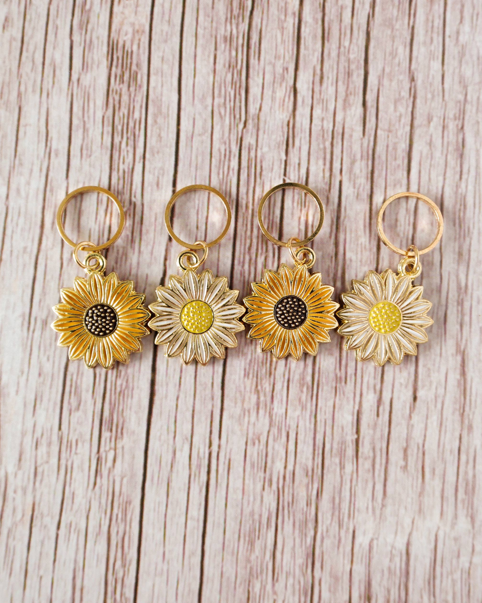 Hello Kim Stitch Markers - Sunflowers