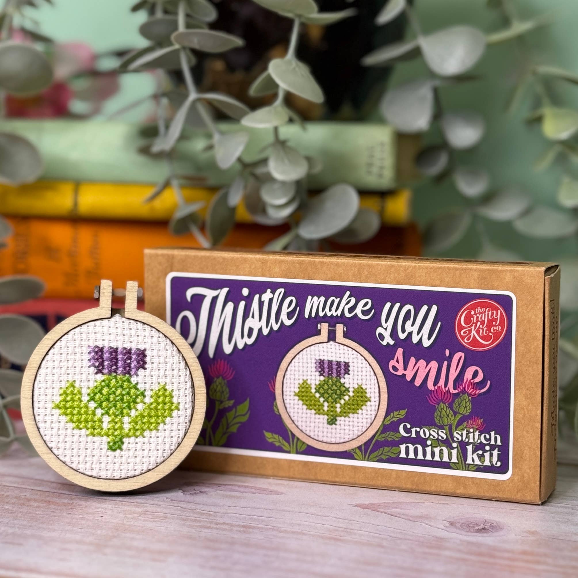 The Crafty Kit Company 'Thistle Make You Smile' Mini Matchbox Cross Stitch Kit