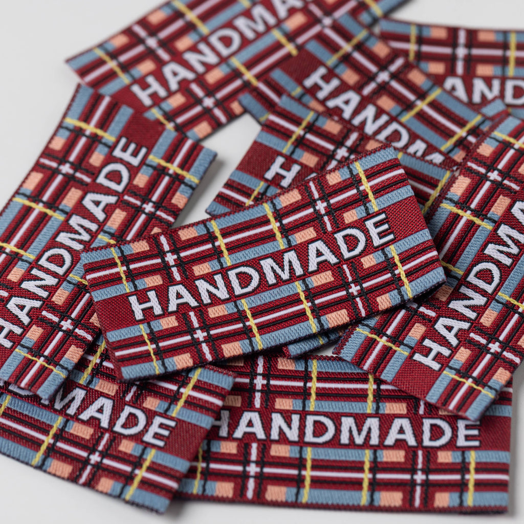 Little Rosie Cheeks Highland Tartan Handmade Sewing Labels