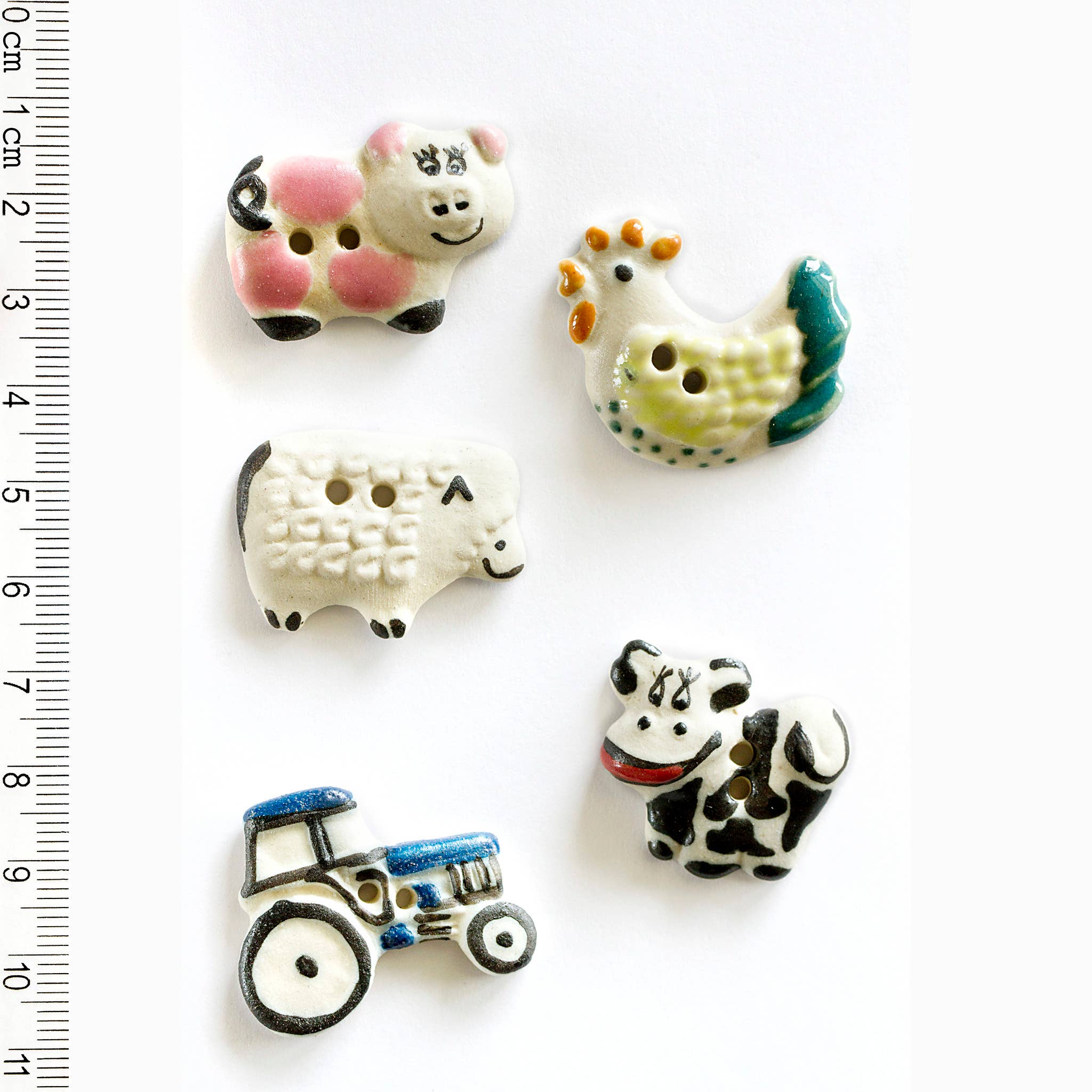 Handmade Farm Themed Buttons