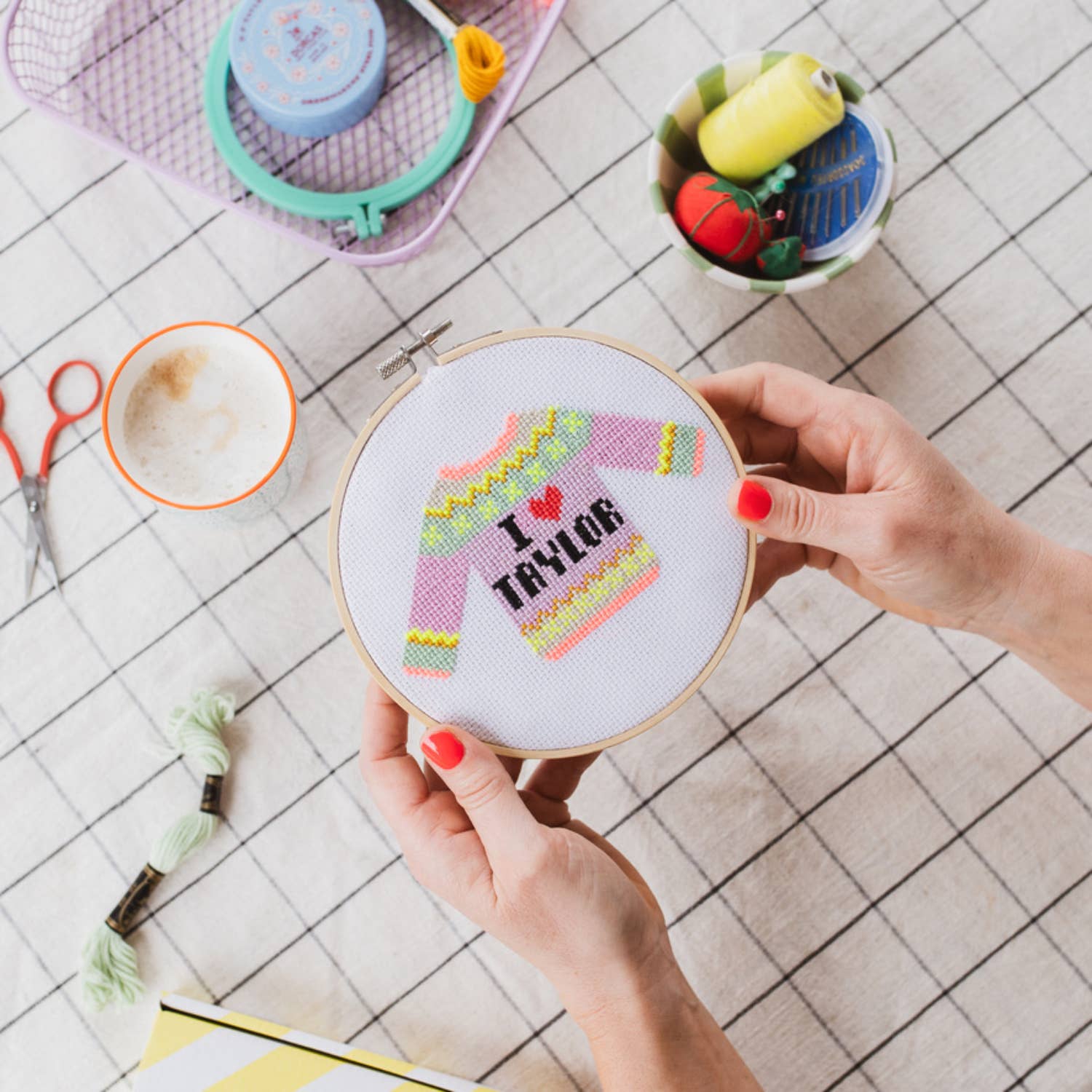 Cotton Clara I Love Taylor Jumper Cross Stitch Kit