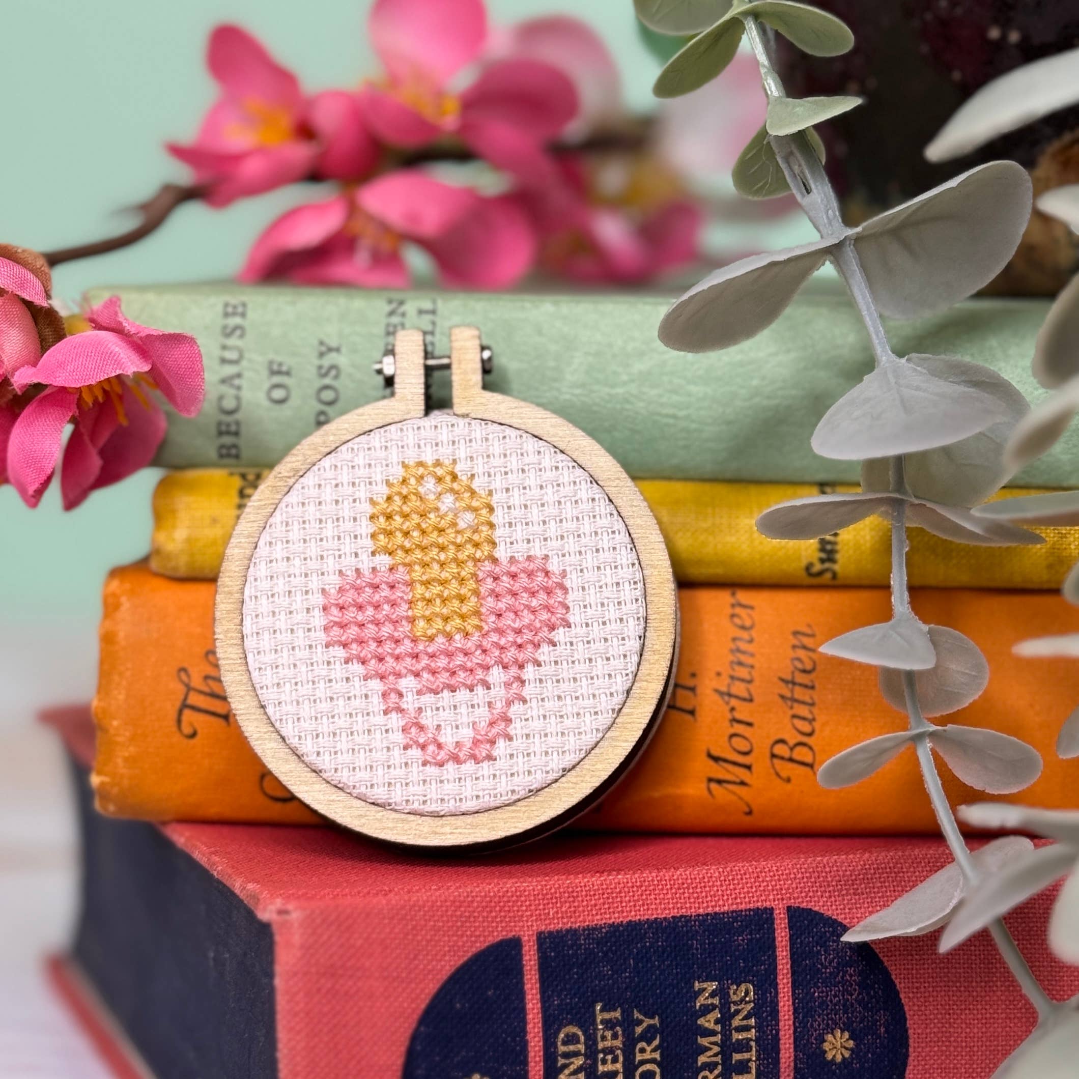 The Crafty Kit Company 'Welcome to the World - Pink' Mini Matchbox Cross Stitch Kit