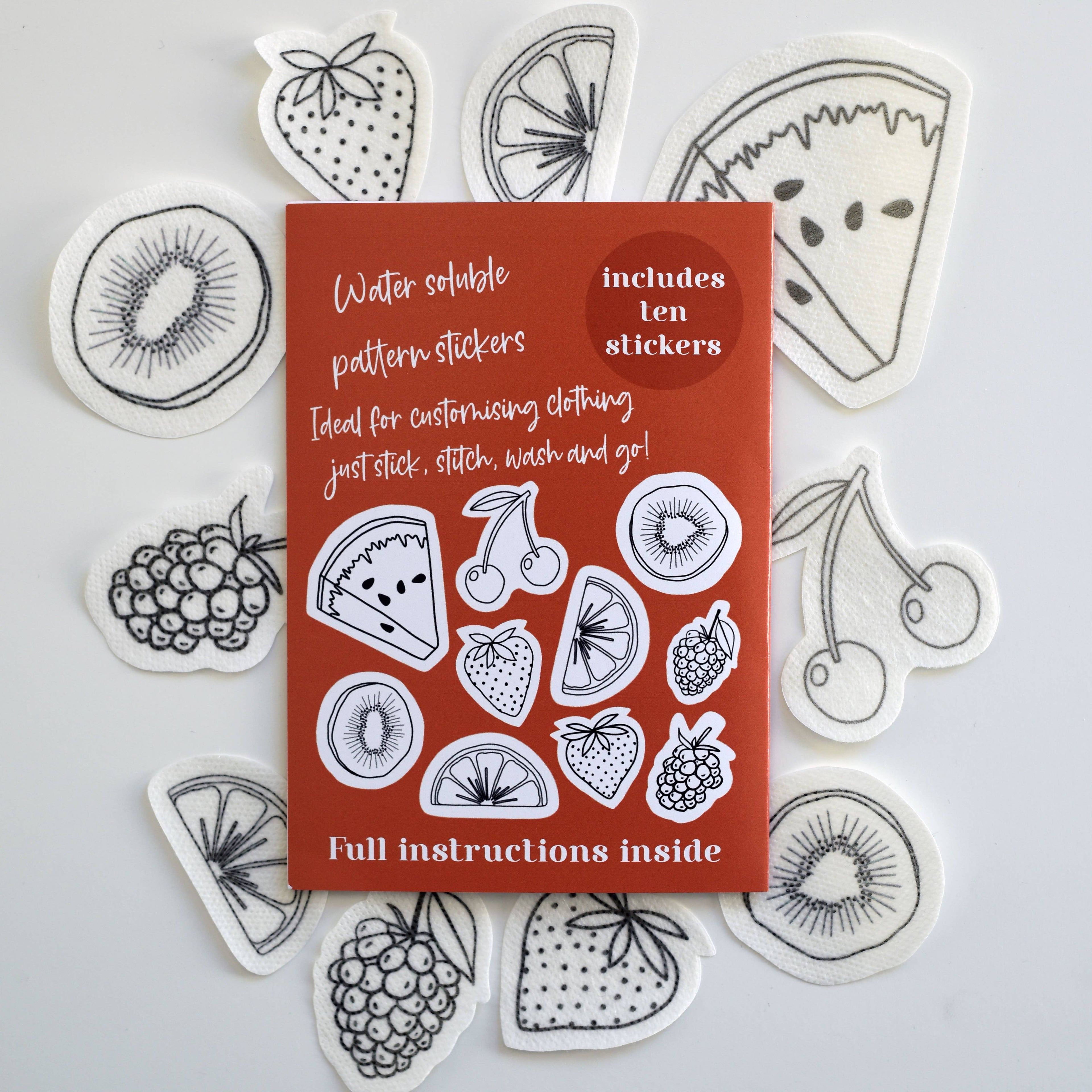 Blackbird & Bloom - Fruit Salad Stick & Stitch Embroidery Patterns