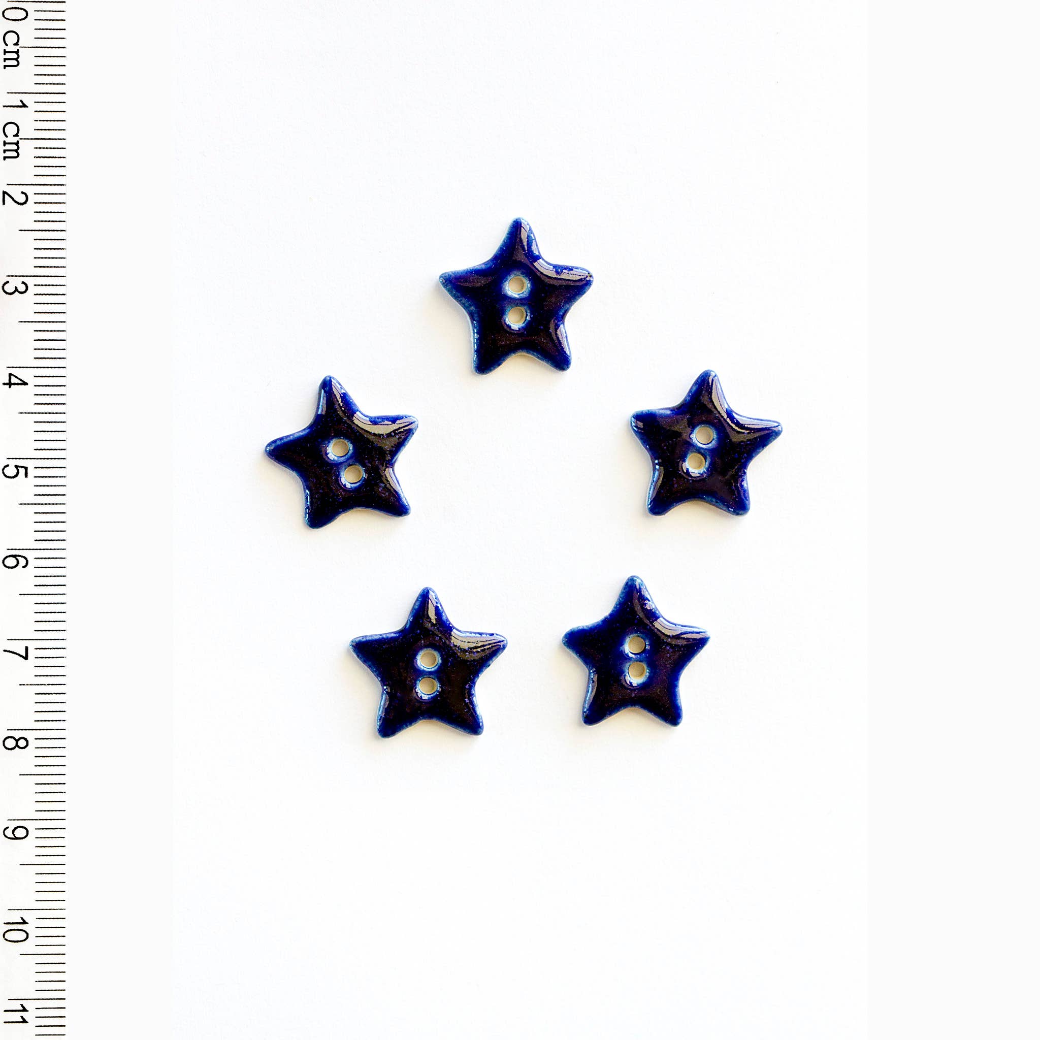 Handmade Blue Star Buttons