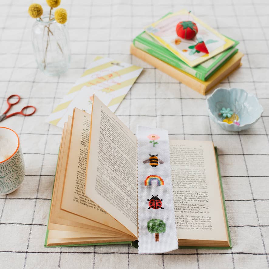 Cotton Clara Nature Rainbow Cross Stitch Bookmark Kit