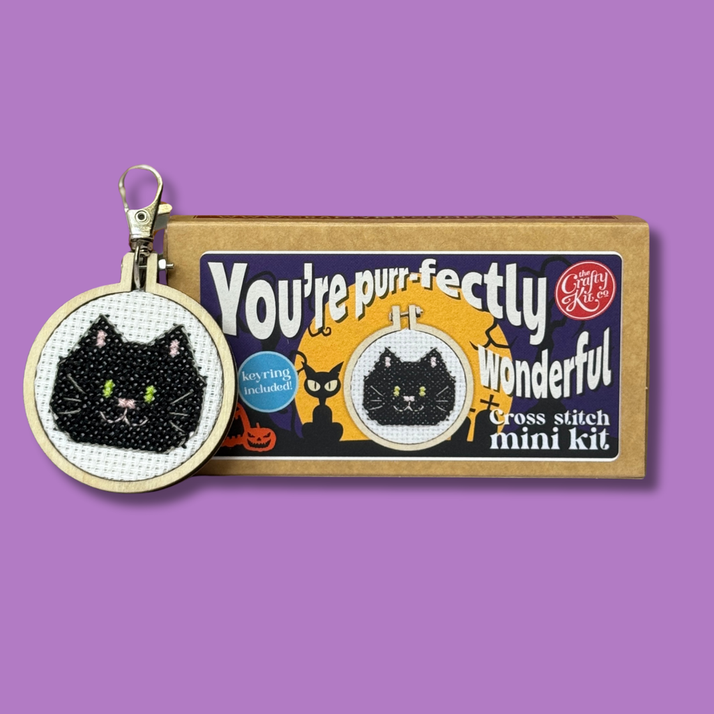 The Crafty Kit Company 'You're purr-fect!' Mini Matchbox Cross Stitch Kit