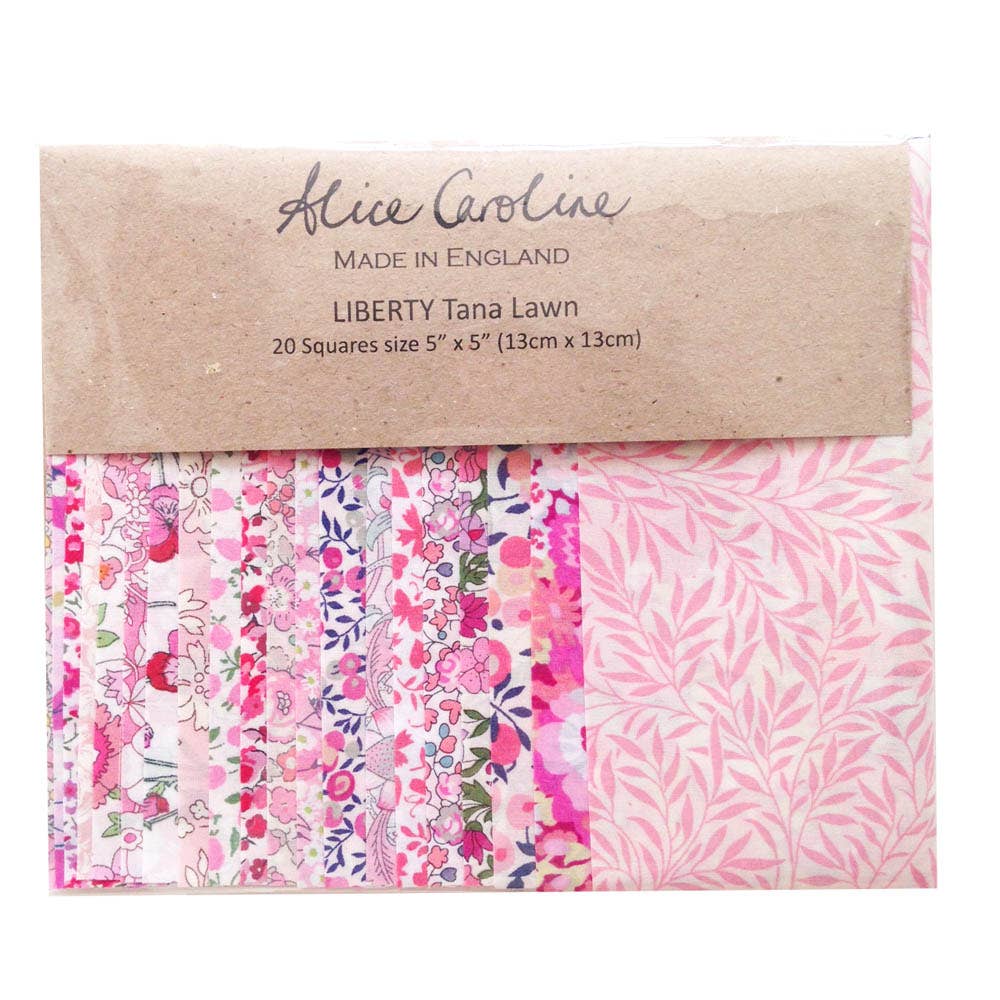 Alice Caroline - 20 Pcs Liberty Tana Lawn Mixed Colours 5″ Charm Squares