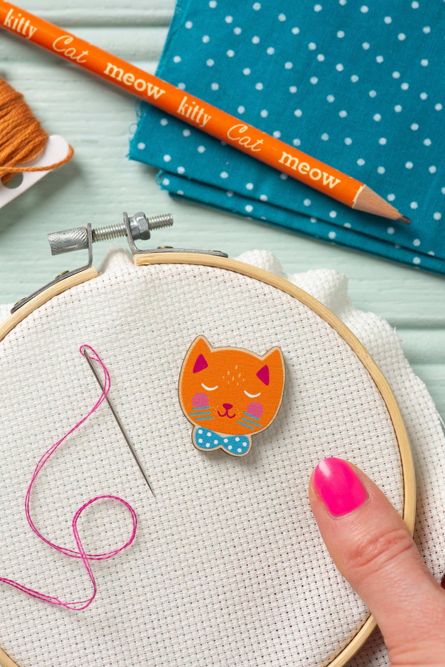 Hawthorn Handmade Cat Magnetic Needle Minder | Gift for Crafters