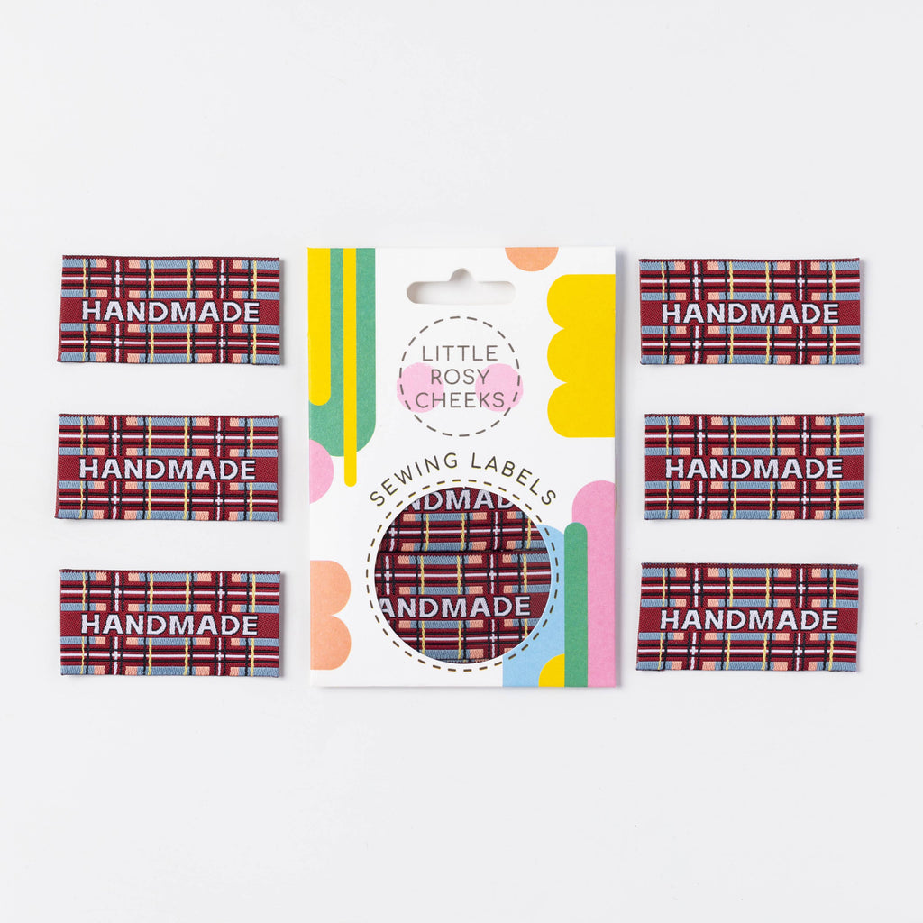 Little Rosie Cheeks Highland Tartan Handmade Sewing Labels