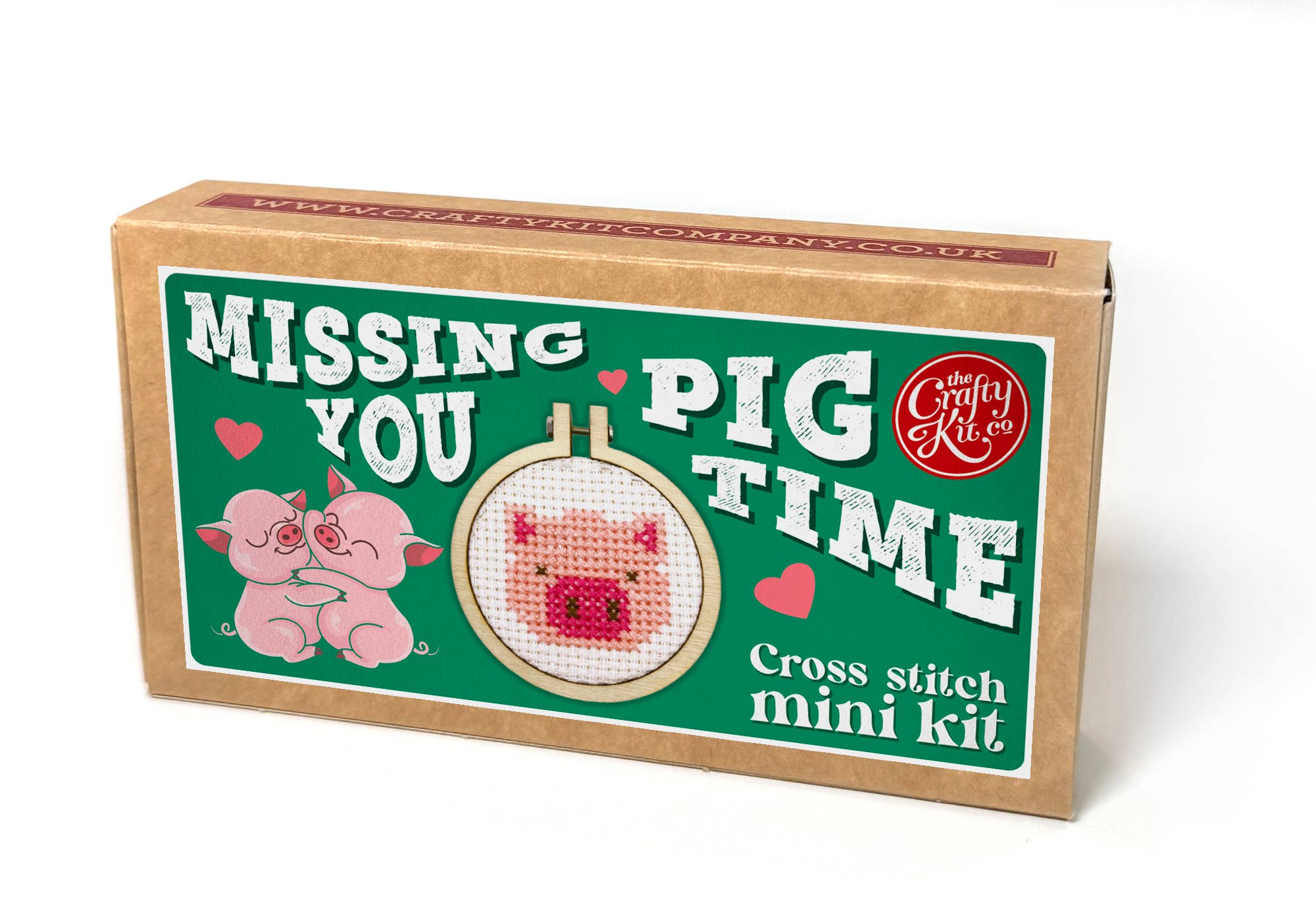 The Crafty Kit Company 'Missing You Pig Time' Mini Matchbox Cross Stitch Kit