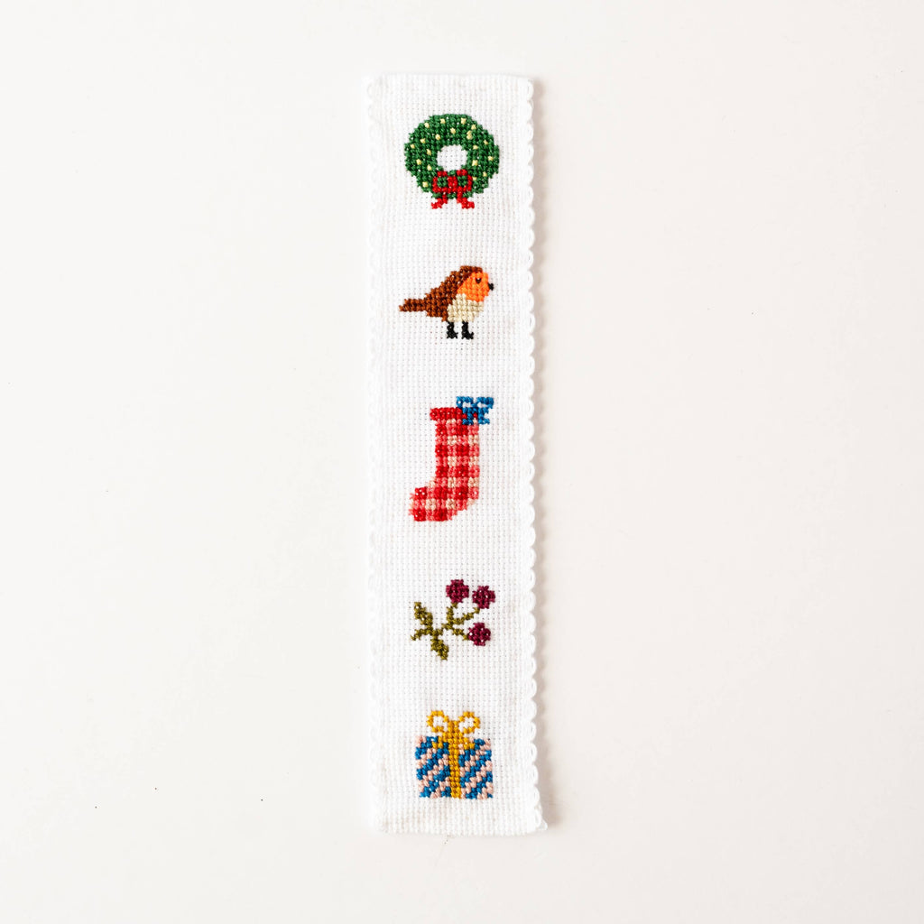 Cotton Clara Christmas Cross Stitch Bookmark Kit