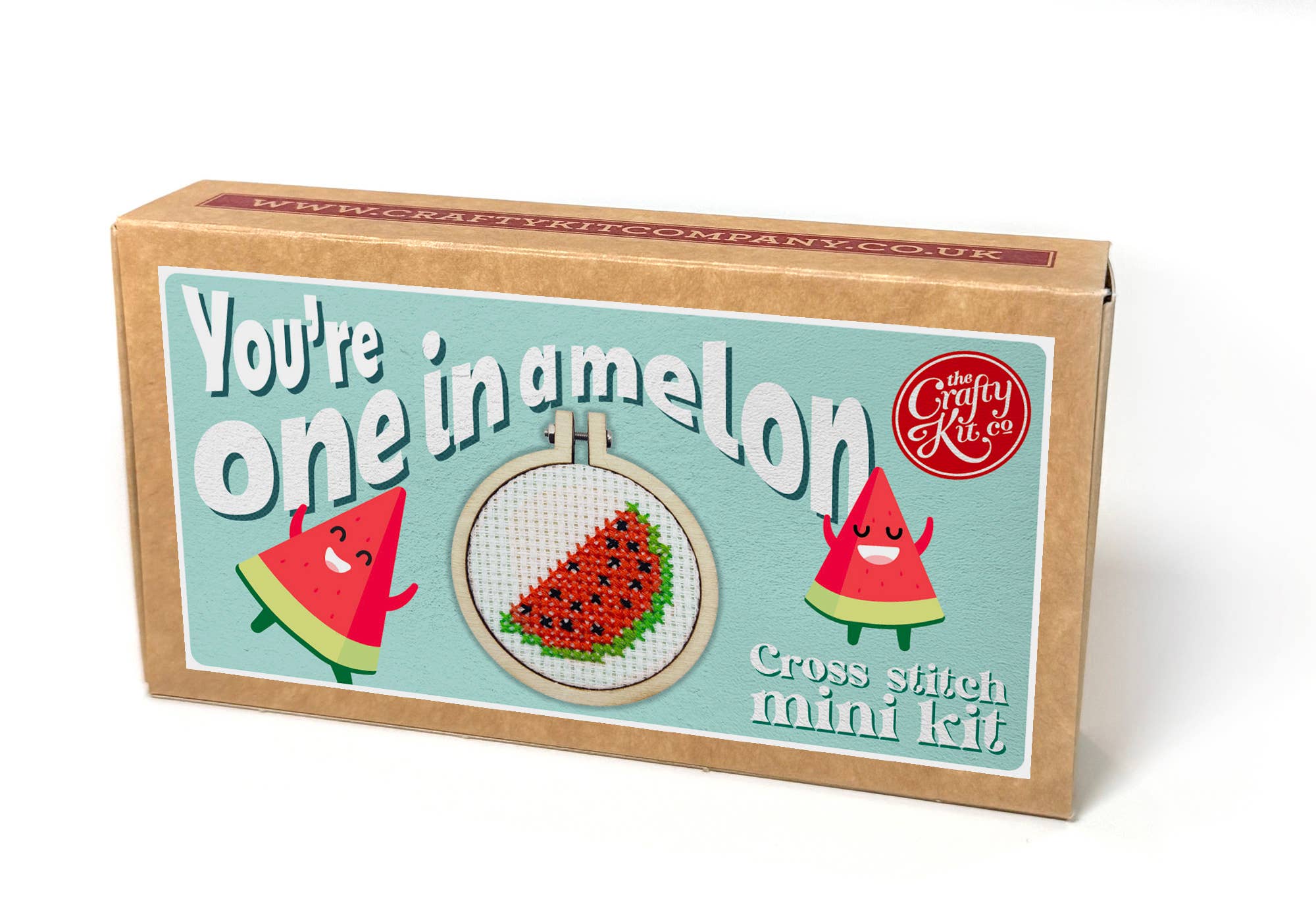 The Crafty Kit Company 'You're One in a Melon' Mini Matchbox Cross Stitch Kit