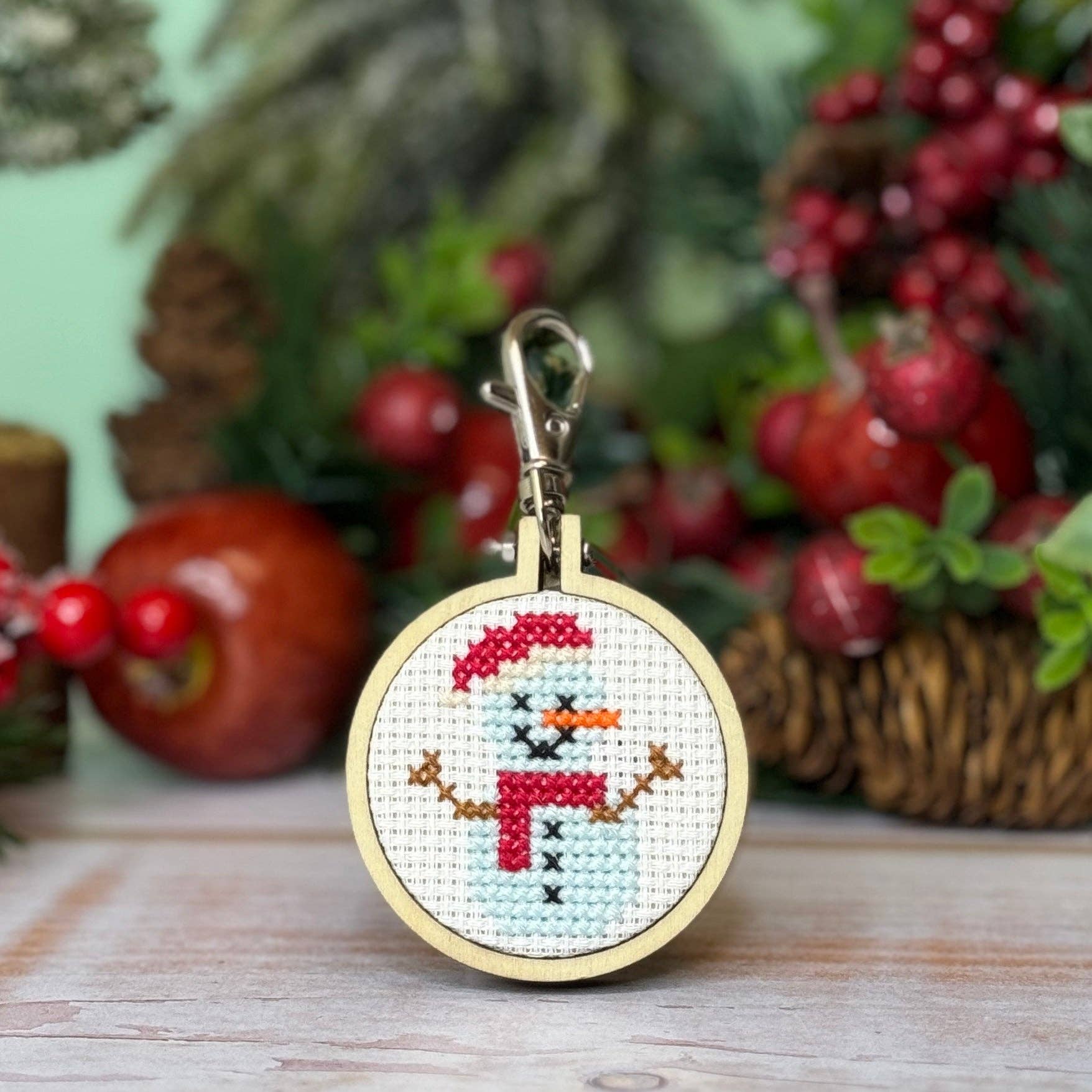 The Crafty Kit Company Snowman Mini Matchbox Christmas Cross Stitch Kit