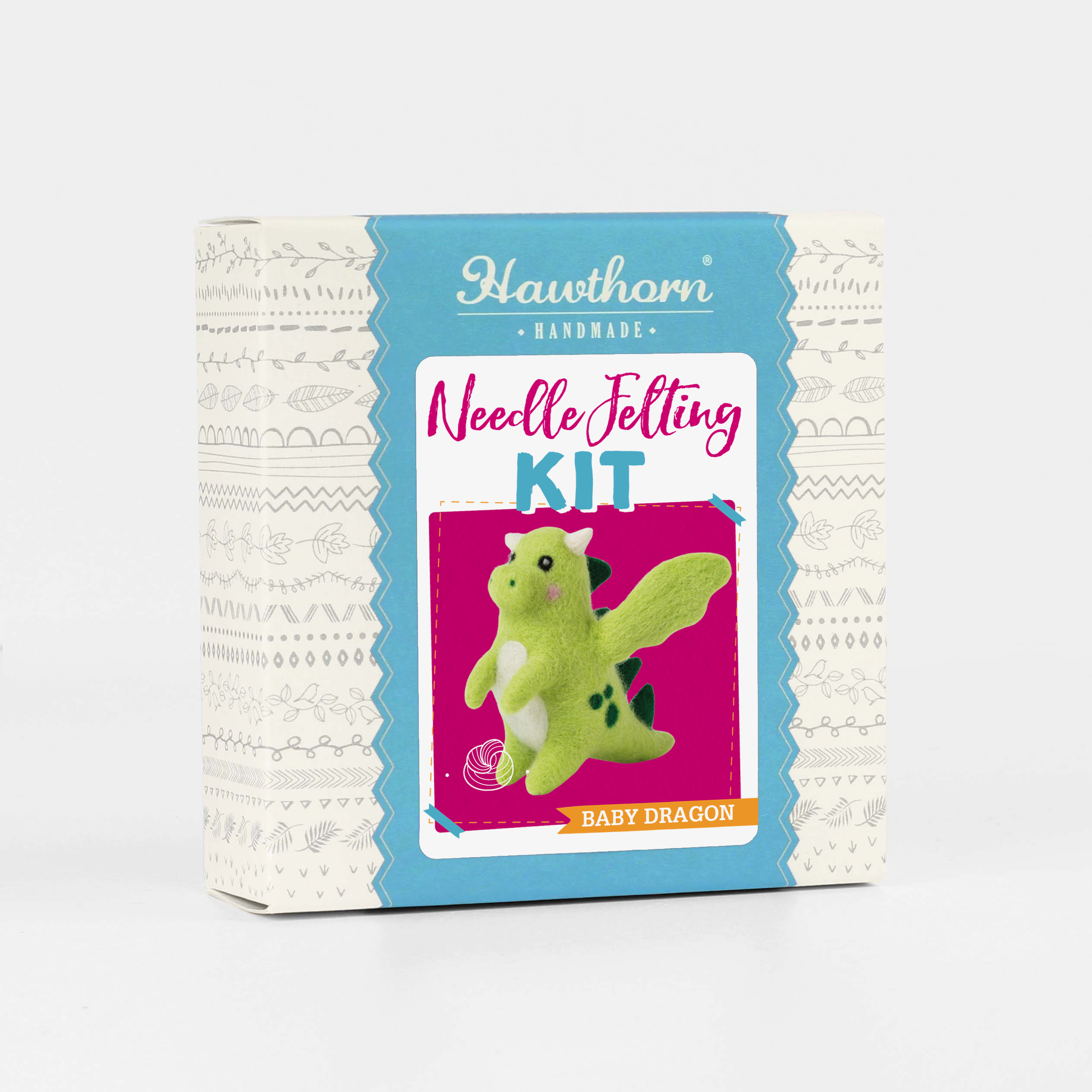 Hawthorn Handmade Baby Dragon Mini Needle Felting Kit | Complete Craft Kit