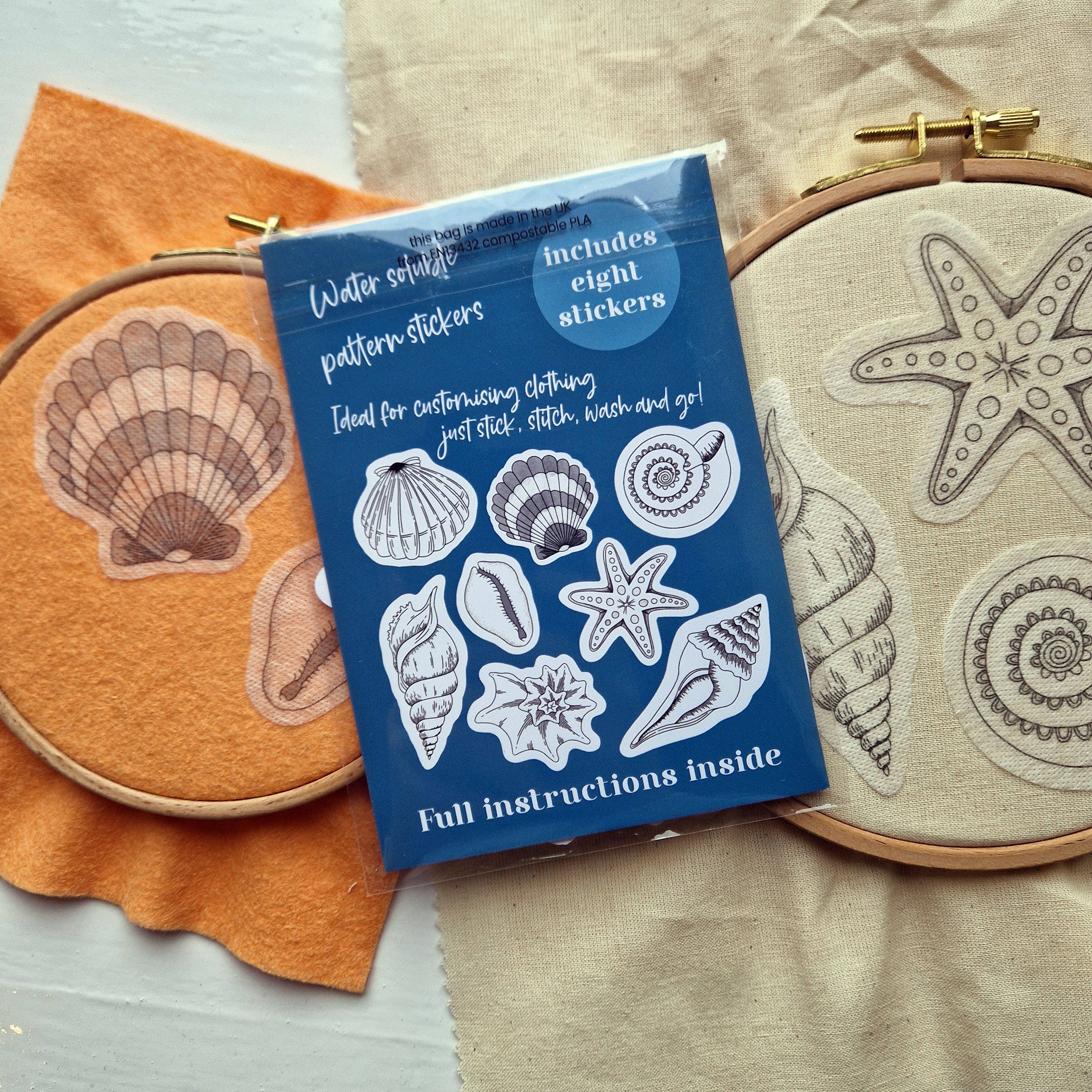 Blackbird & Bloom - Seashells Stick & Stitch Embroidery Patterns