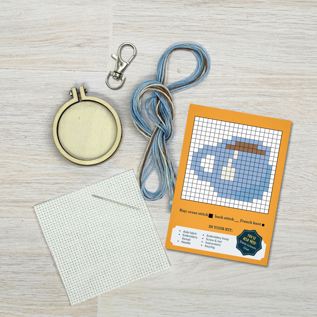 The Crafty Kit Company 'Have a Cup of Posititea!' Mini Matchbox Cross Stitch Kit