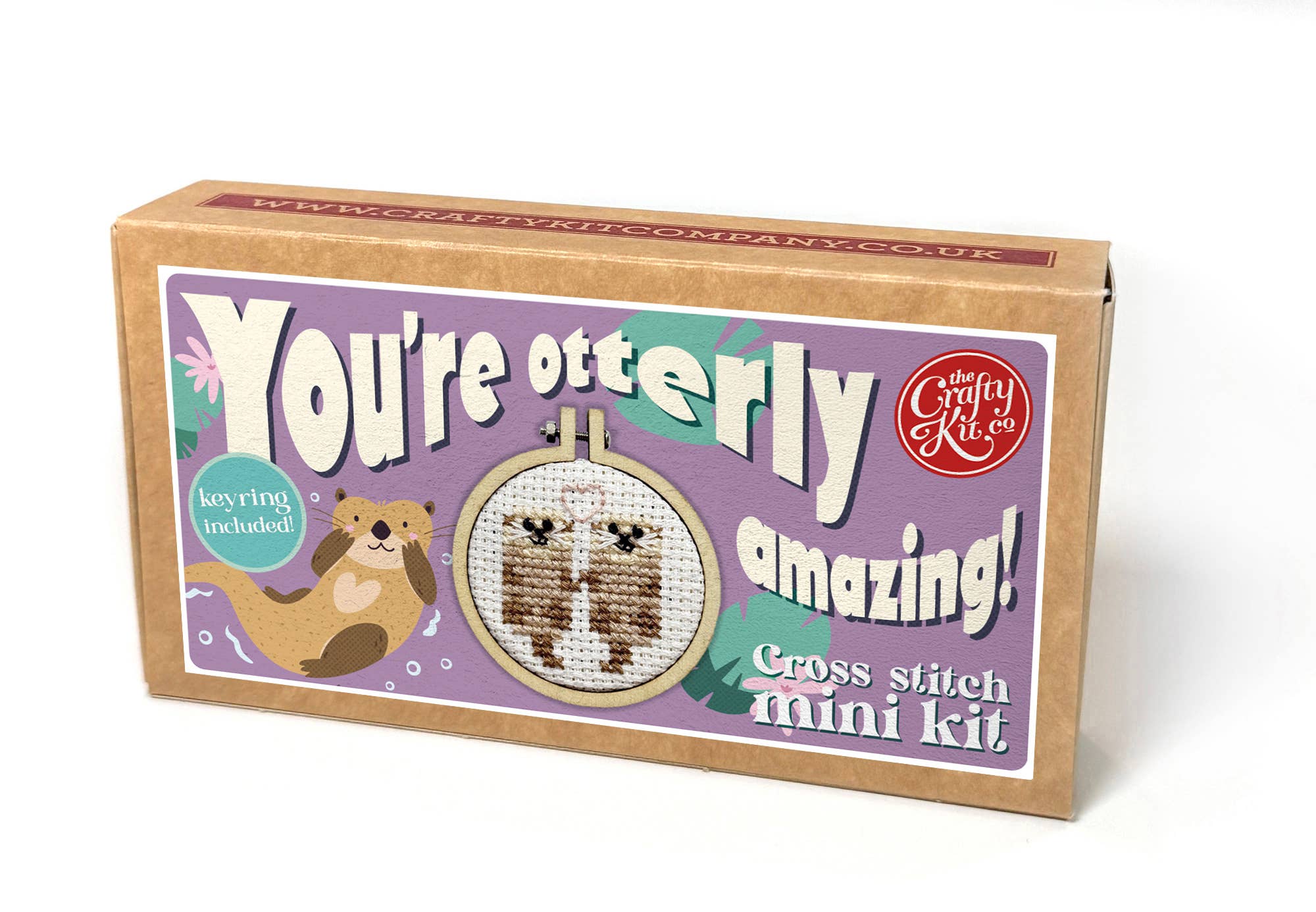 The Crafty Kit Company 'You're otterly amazing!' Mini Matchbox Cross Stitch Kit