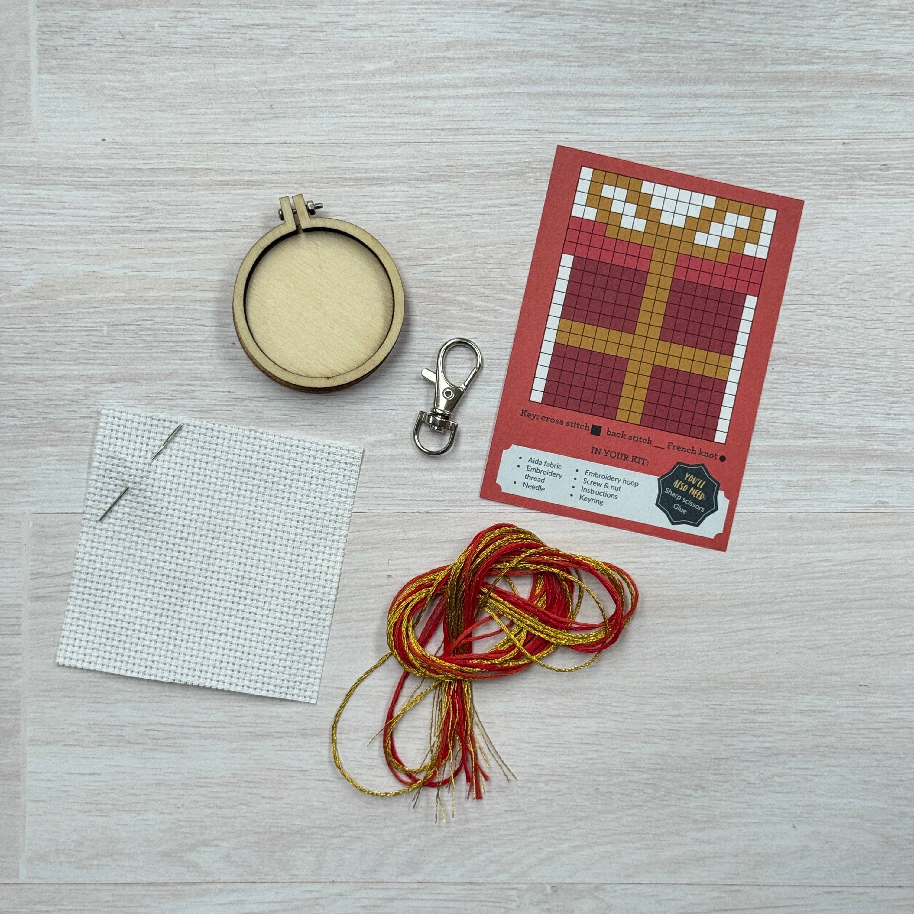 The Crafty Kit Company Present Mini Matchbox Christmas Cross Stitch Kit