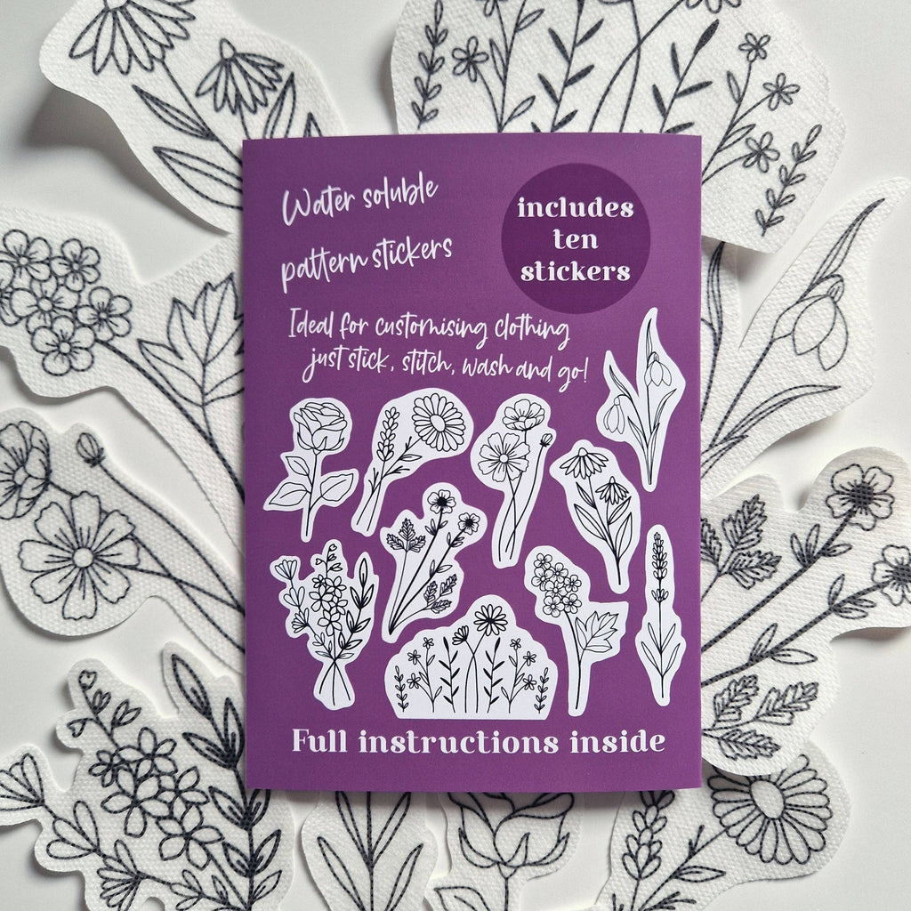 Blackbird & Bloom - Beautiful Blooms Stick & Stitch Embroidery Patterns