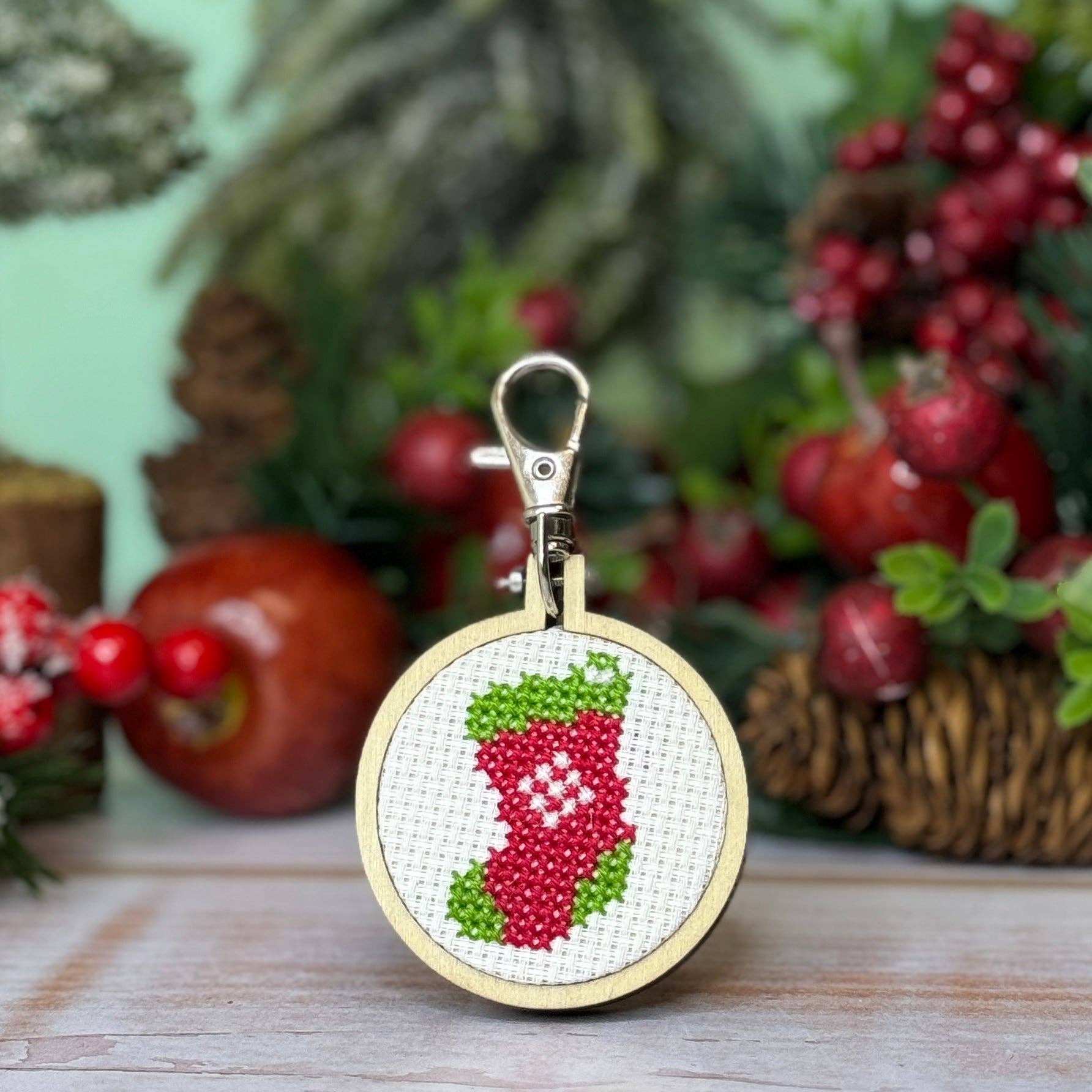 The Crafty Kit Company Stocking Mini Matchbox Christmas Cross Stitch Kit